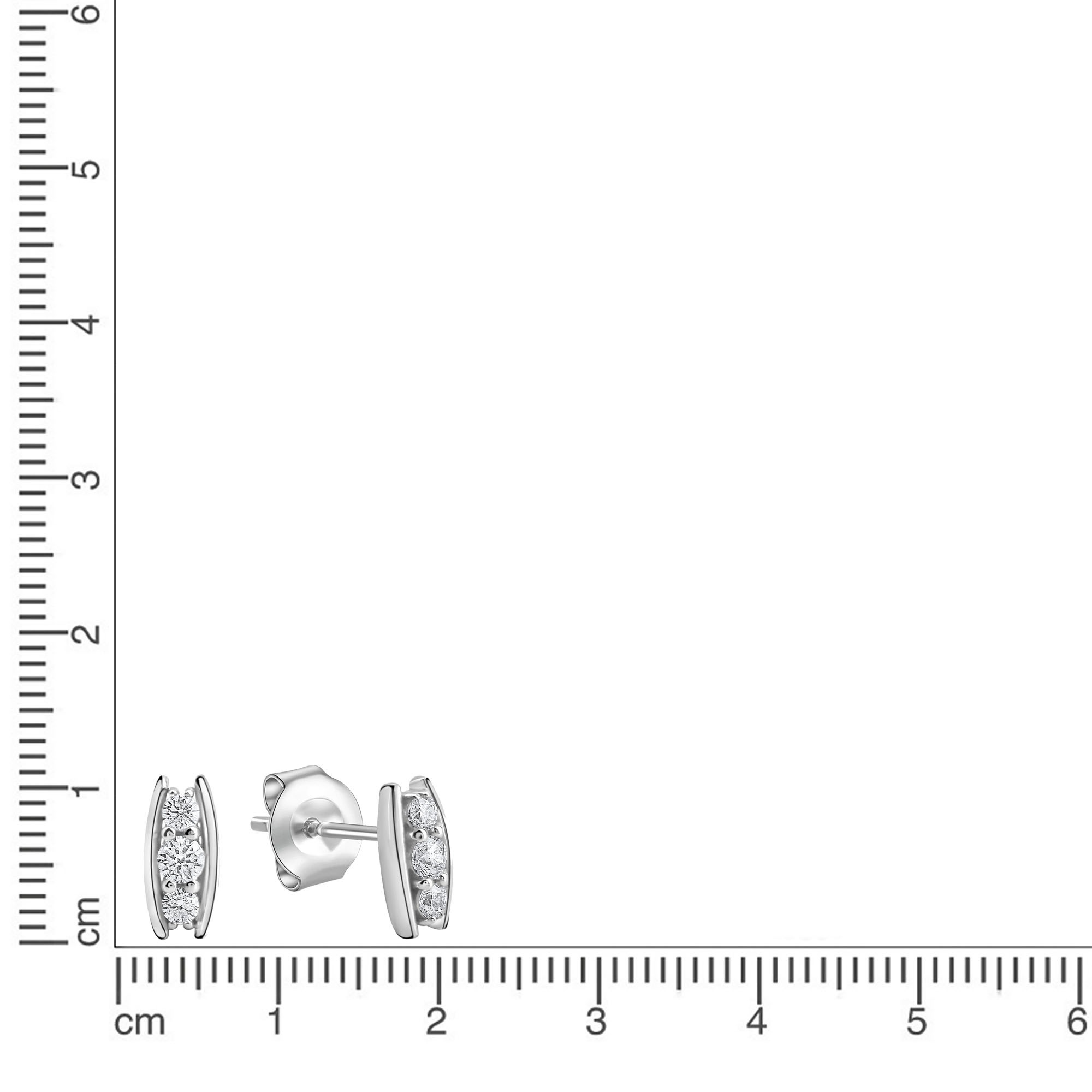 Firetti Paar Ohrstecker »Schmuck Geschenk Silber 925 Ohrschmuck Ohrringe«, mit Zirkonia (synth.)