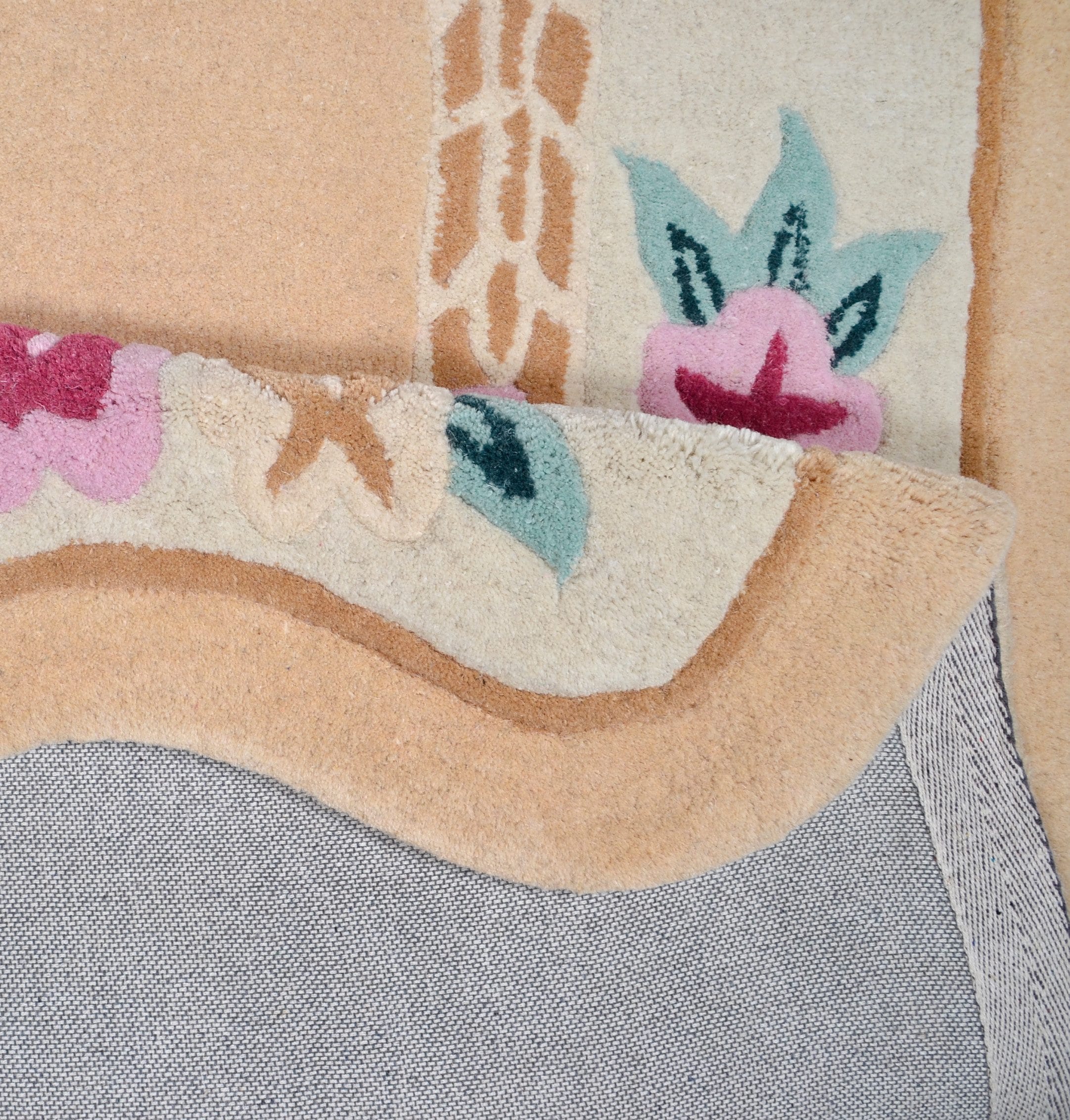 THEKO Wollteppich »Lifou« blumenförmig 14 mm Höhe reine Wolle, handgewebt, ideal im Wohnzimmer & Schlafzimmer