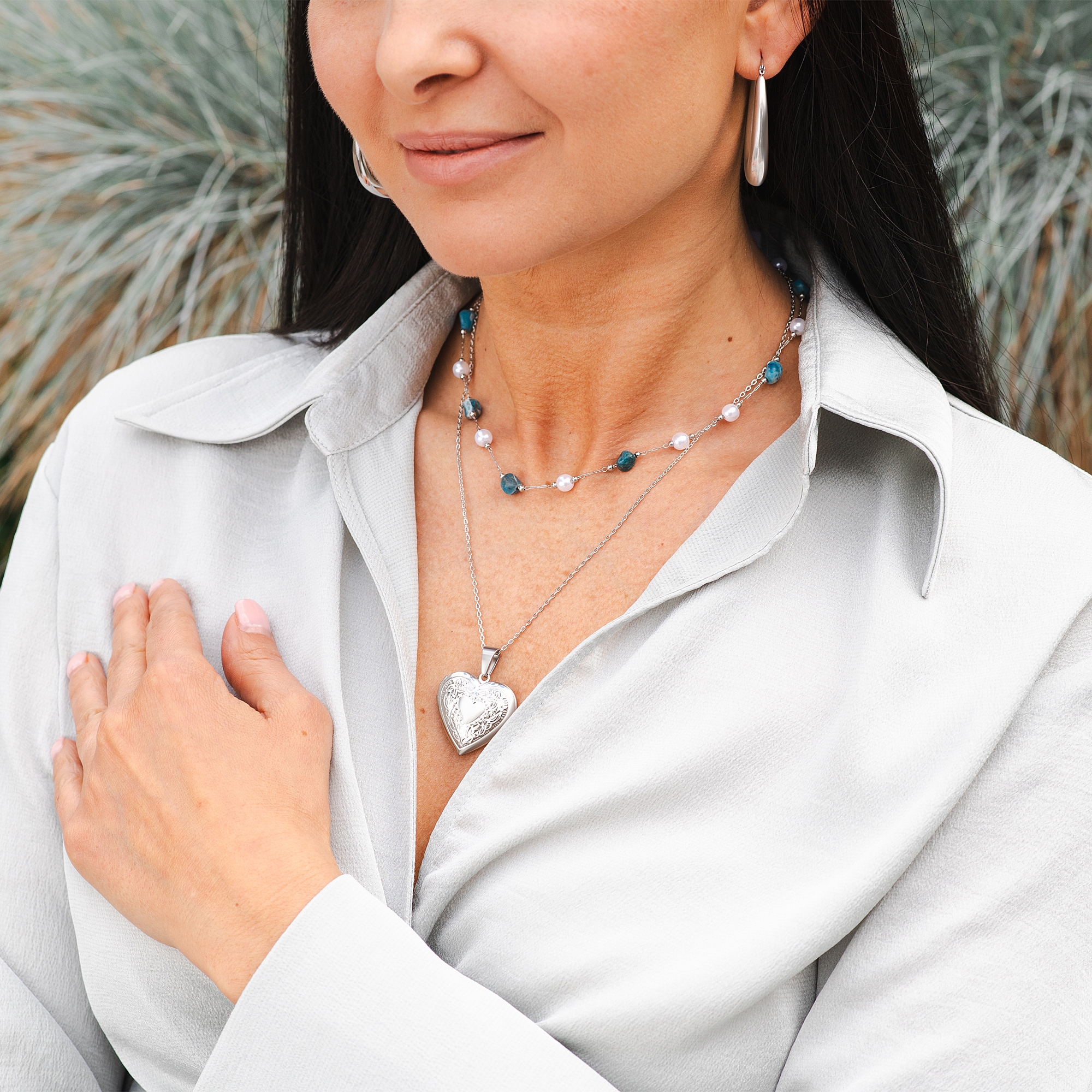 Adelia´s Kette ohne Anhänger »Damen Halskette mit Anhänger ¿ Medaillon aus Edelstahl«