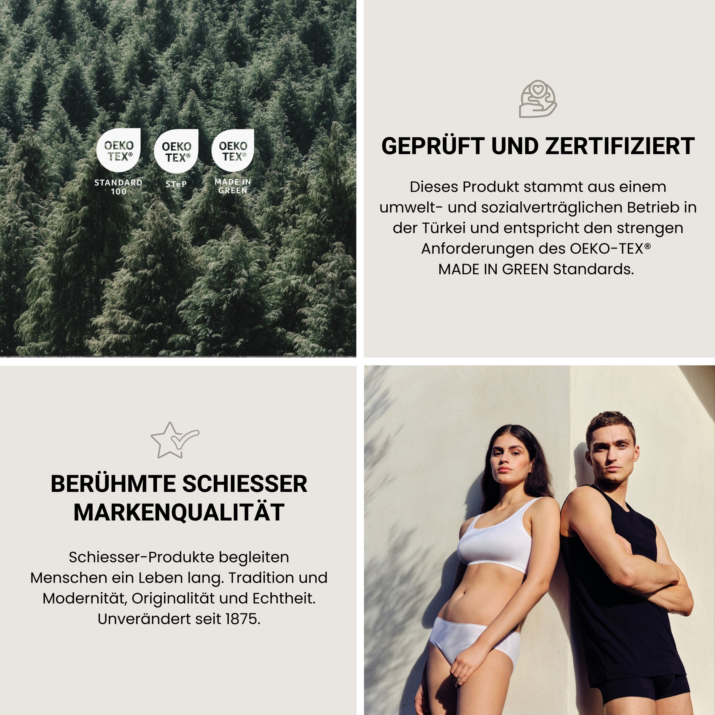 Schiesser Bettwäsche »Ate aus weicher Baumwolle mit einem klassischen Karo-Muster«, Made in Green