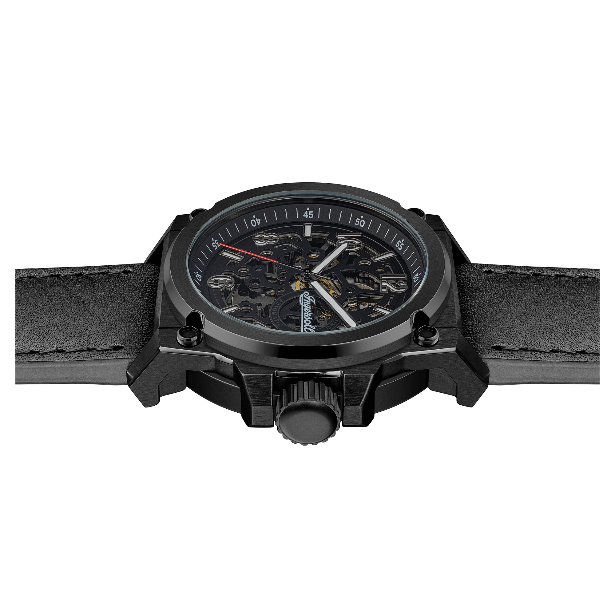 Ingersoll Automatikuhr »The Anvil« Armbanduhr, Herrenuhr, Mechanische Uhr, Lederarmband, analog
