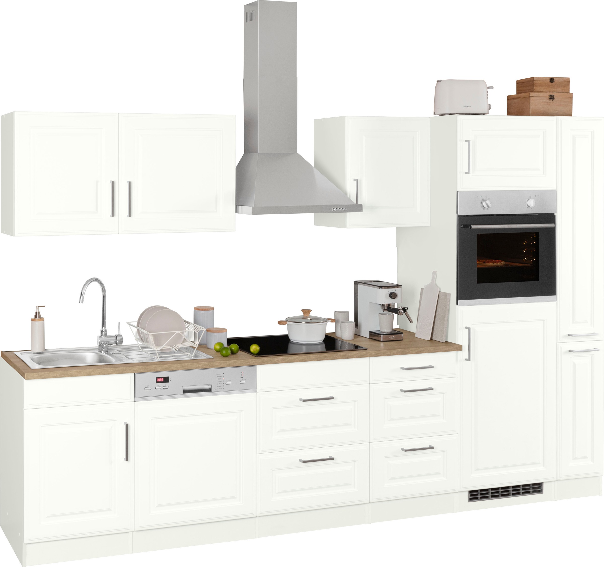 cm, Küchenzeile hochwertigen im MÖBEL OTTO 310 mit Breite Landhaus-Stil HELD »Stockholm«, MDF Fronten bei