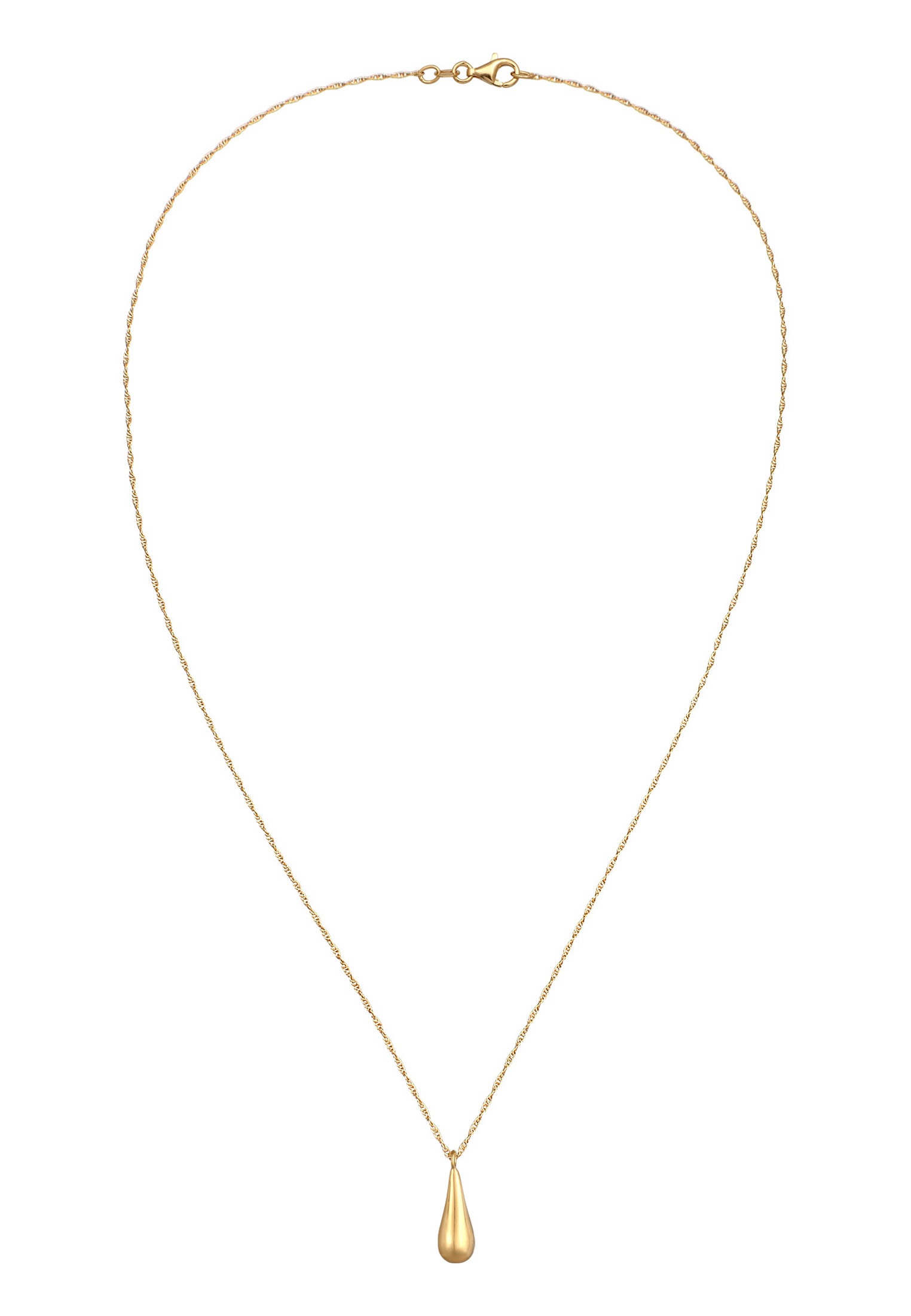 Elli Lange Kette »Halskette Twisted mit Tropfen Anhänger 925 Silber«