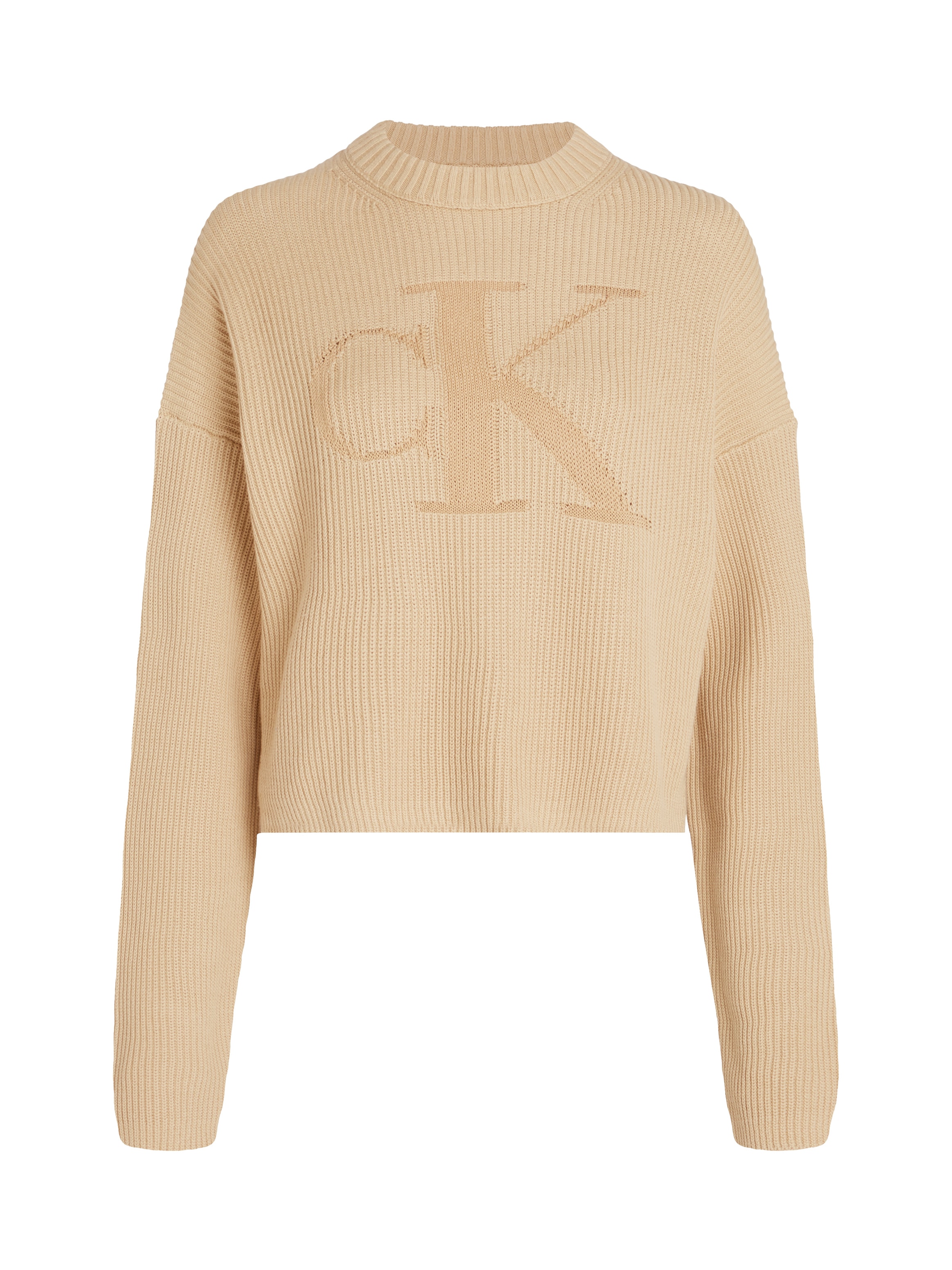 Calvin Klein Jeans Stehkragenpullover »LOGO INTARSIA REGULAR SWEATER«, mit Logostickerei