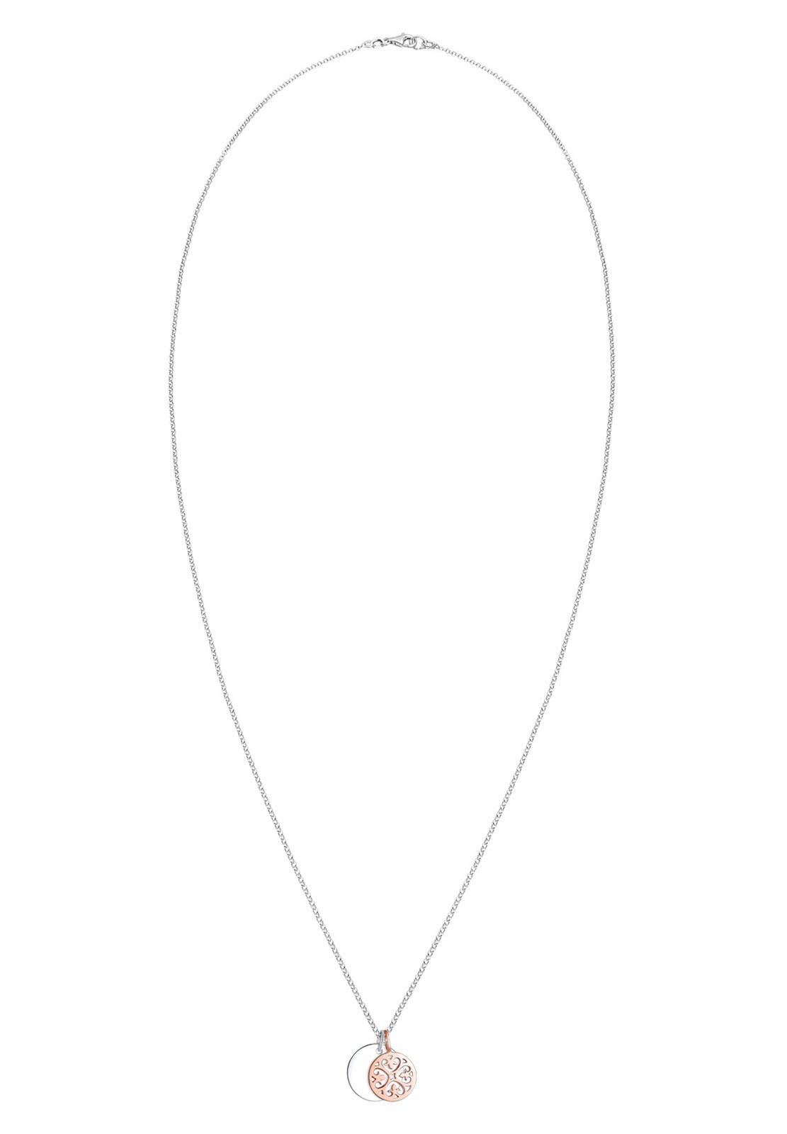Elli Kette mit Anhänger »Halskette Bi Color Ornament Kreis 925 Sterling Silber«