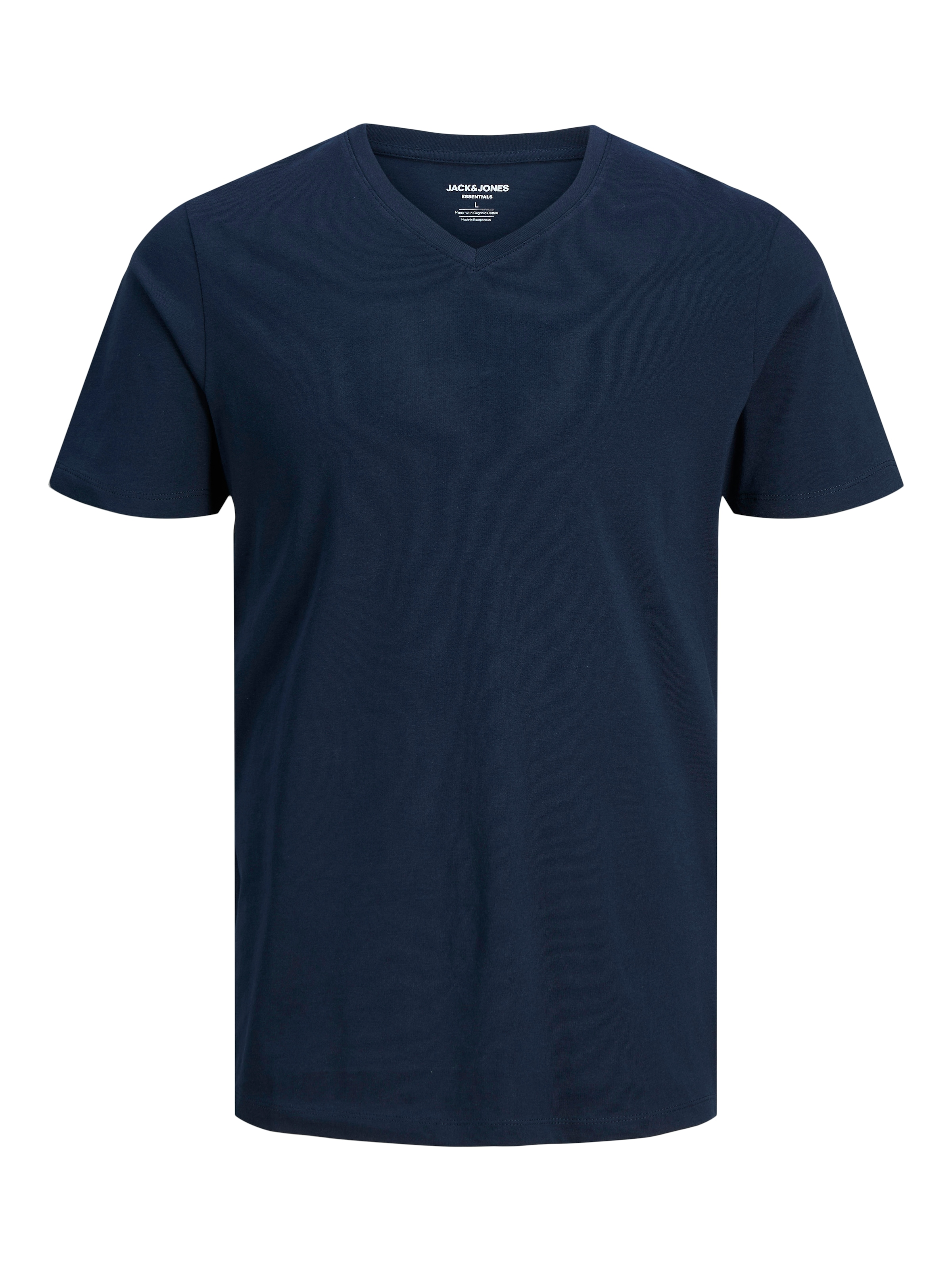 Jack & Jones V-Shirt »JJEORGANIC BASIC TEE SS V-NECK 3PK MP« Packung, 3 tlg.