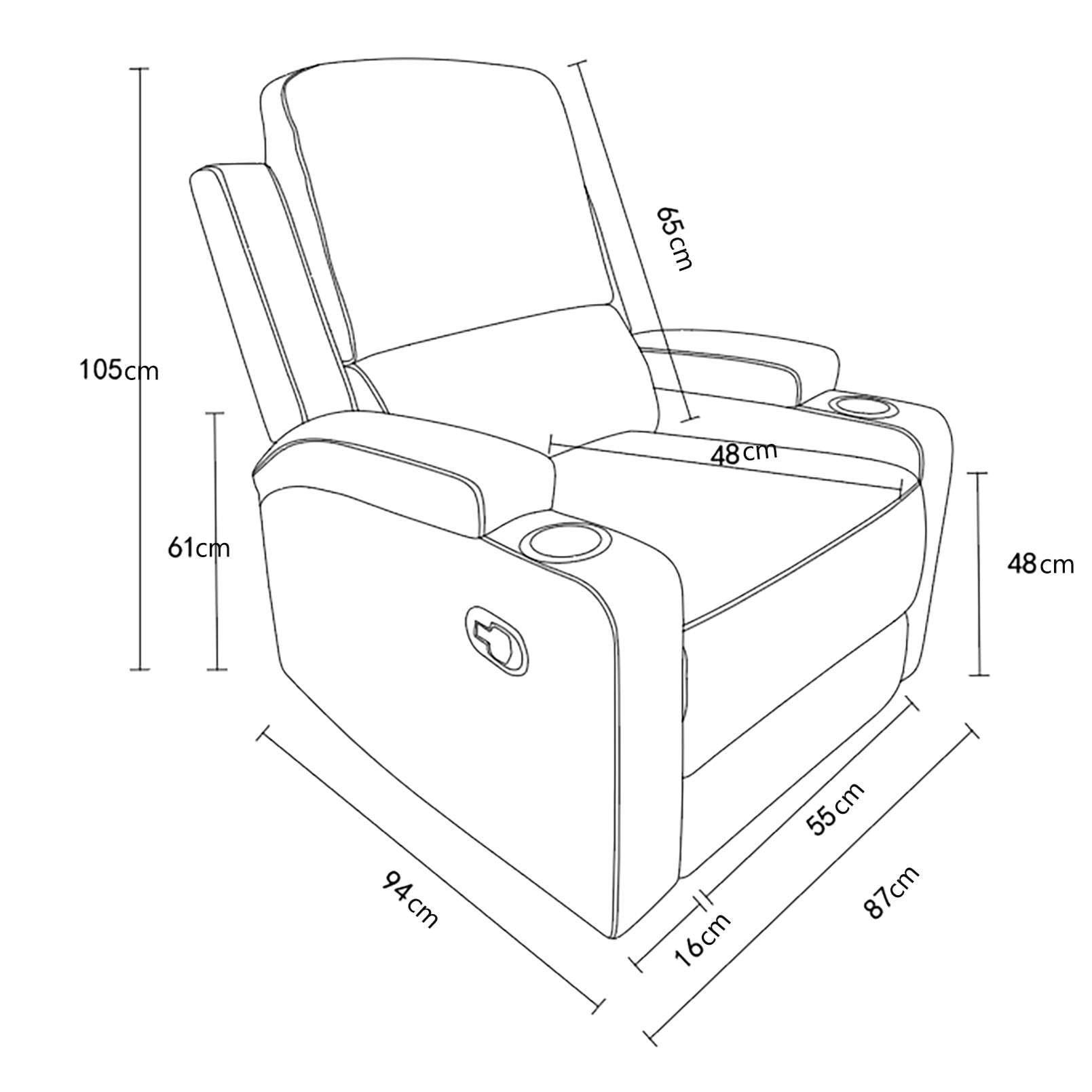 OTTO home Relaxsessel »NAPORI Cord, Kinosessel, Multimedia-Sessel« TV-Sessel mit manueller u elektrischer Relaxfunktion u. Getränkehalter