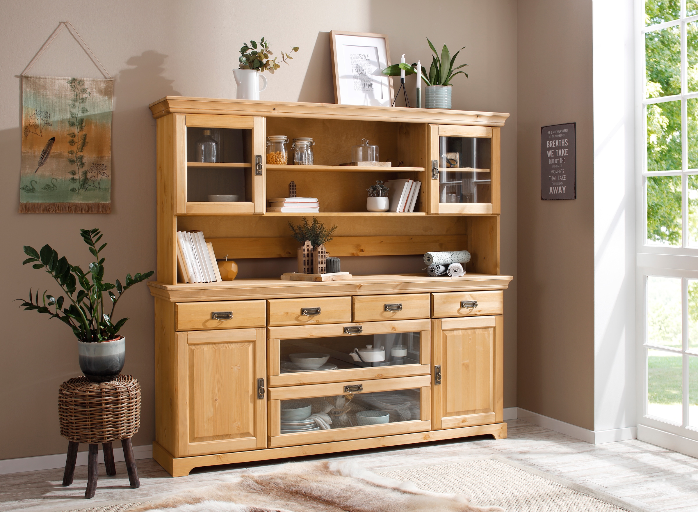 Home affaire Buffet »Rügen«, FSC® zertifiziertes Massivholz, im Landhausstil