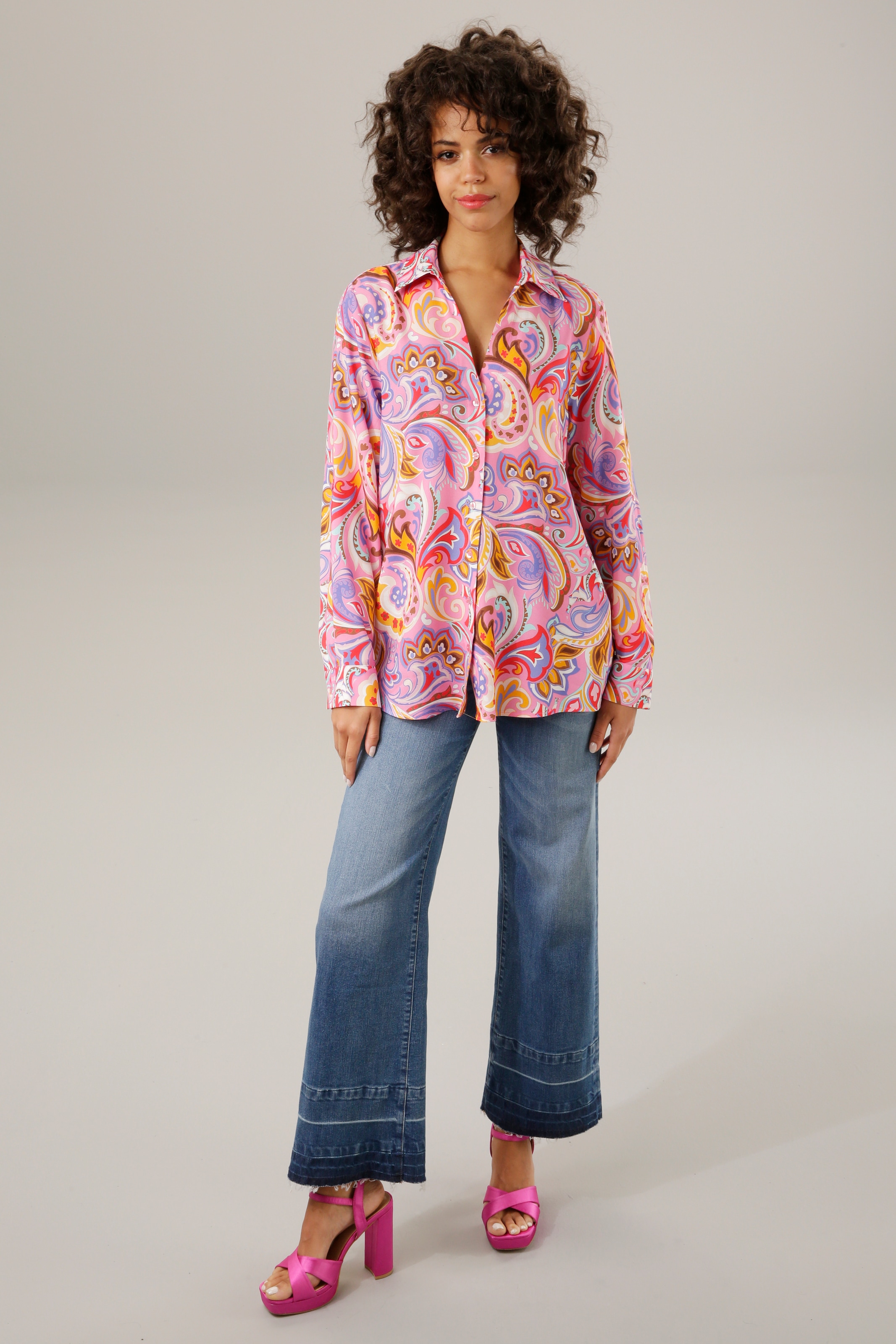 Aniston CASUAL Hemdbluse, graphische Paisley-Muster - jedes Teil ein Unikat  im OTTO Online Shop