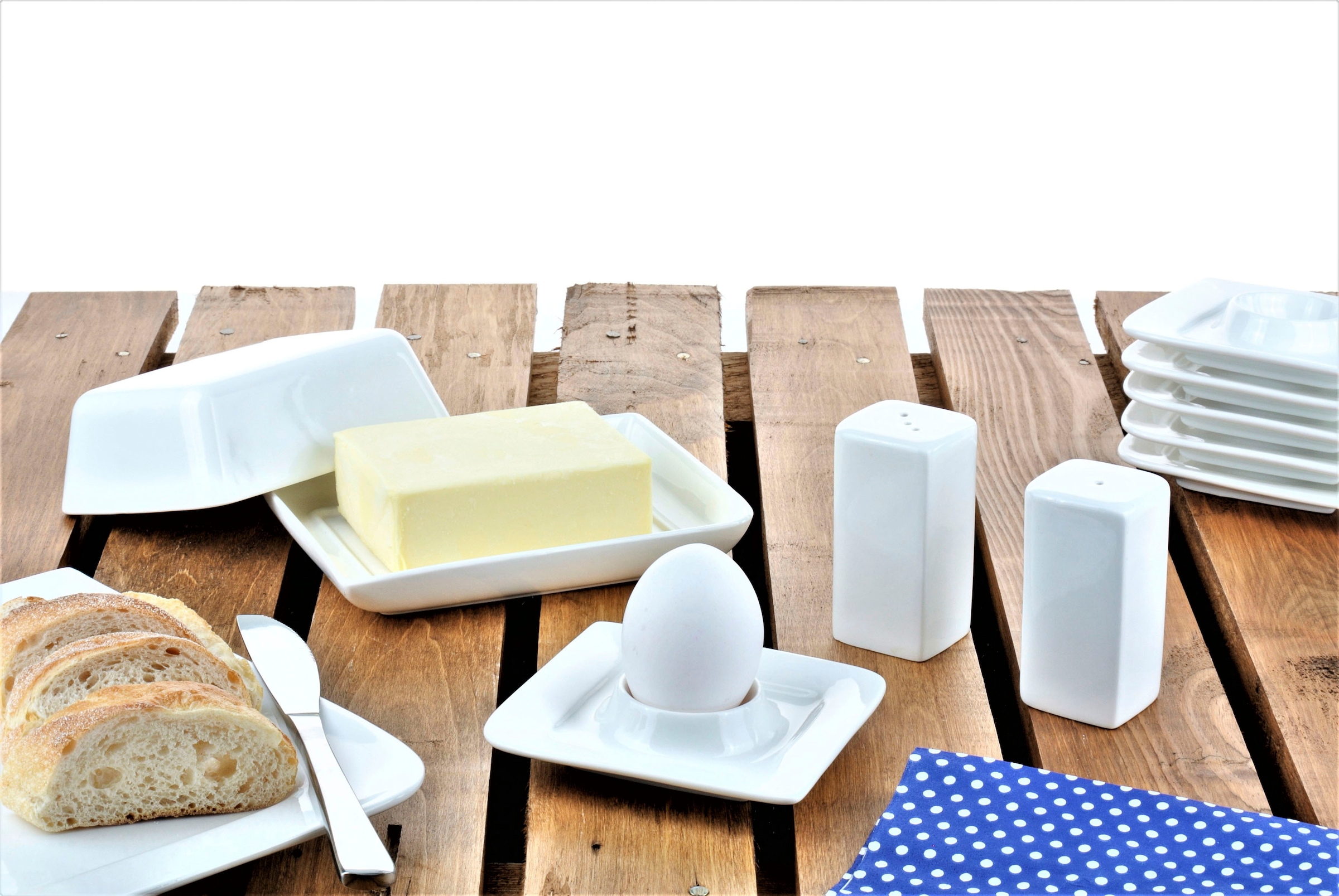 Retsch Arzberg Frühstücks-Geschirrset »Fantastic« 9 Teile, für 6 Personen (Eierbecher, Butterdose, Salz-/Pfefferstreuer)