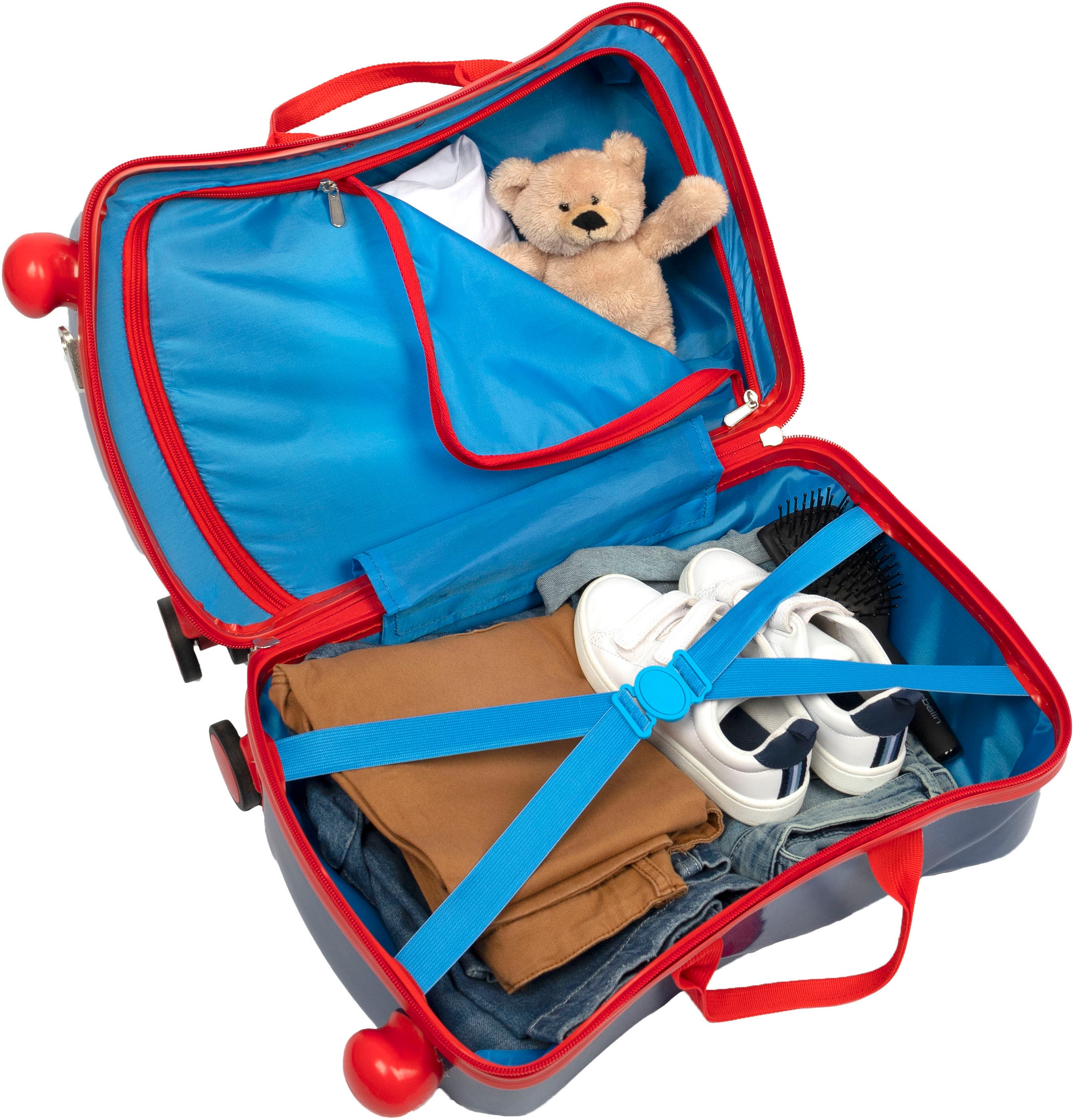 UNDERCOVER Kinderkoffer »Ride-on Trolley, Spider-Man«, 4 Rollen, zum sitzen und ziehen