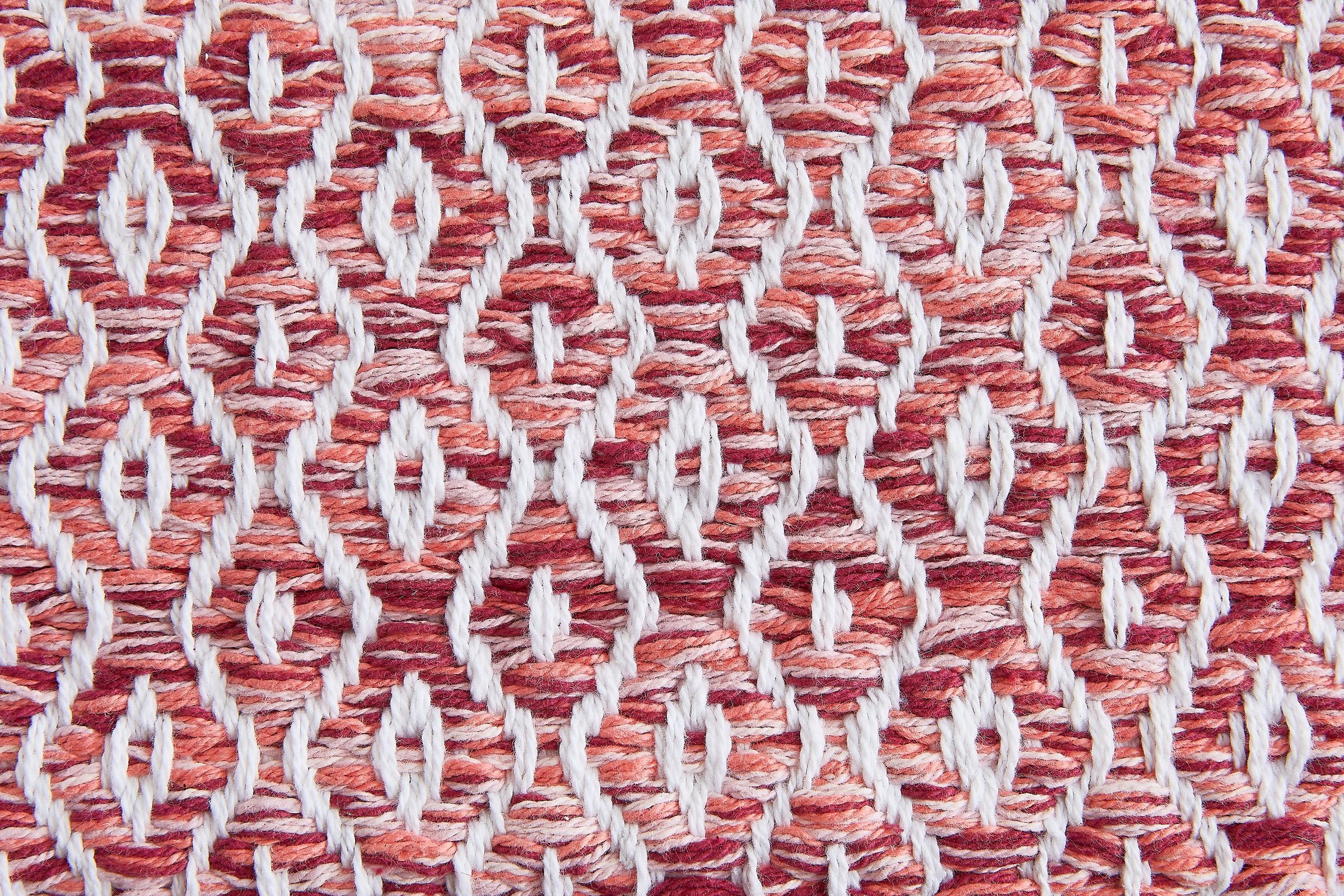 my home Teppich »Nivala«, rechteckig, 10 mm Höhe, Flachgewebe, Rauten Motiv, reine Baumwolle, mit Fransen