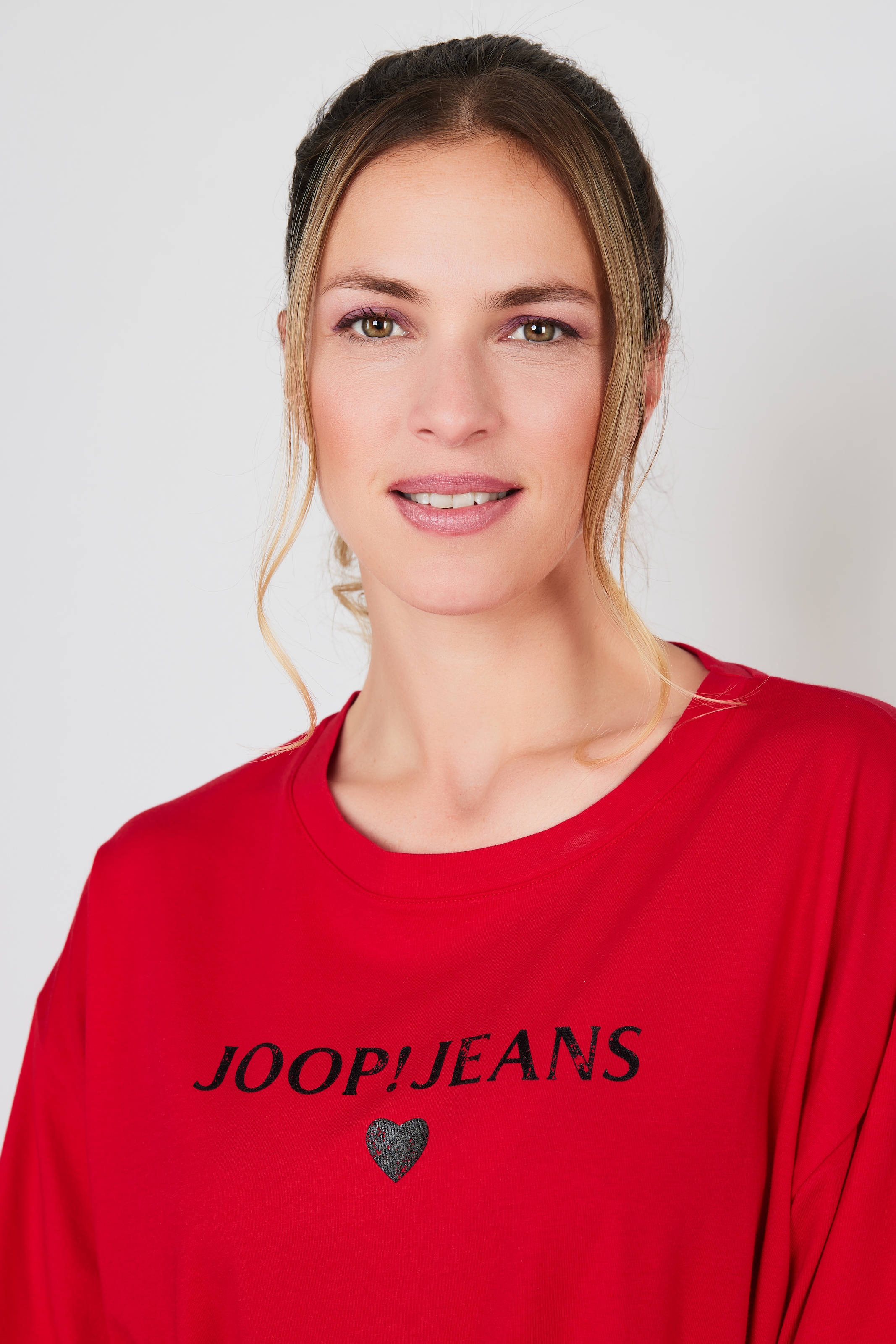 JOOP! Jeans T-Shirt »After Dark (JOOP! Jeans)«, Logo-Schriftzug vorn, Kurzarm, Rundhalsausschnitt
