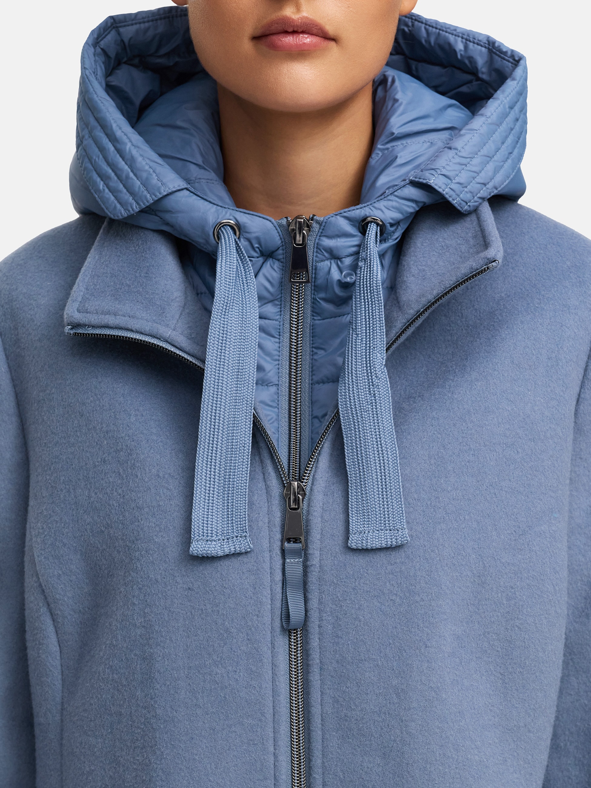 MANISA Wolljacke, mit Kapuze, mit herausnehmbarer Kapuze