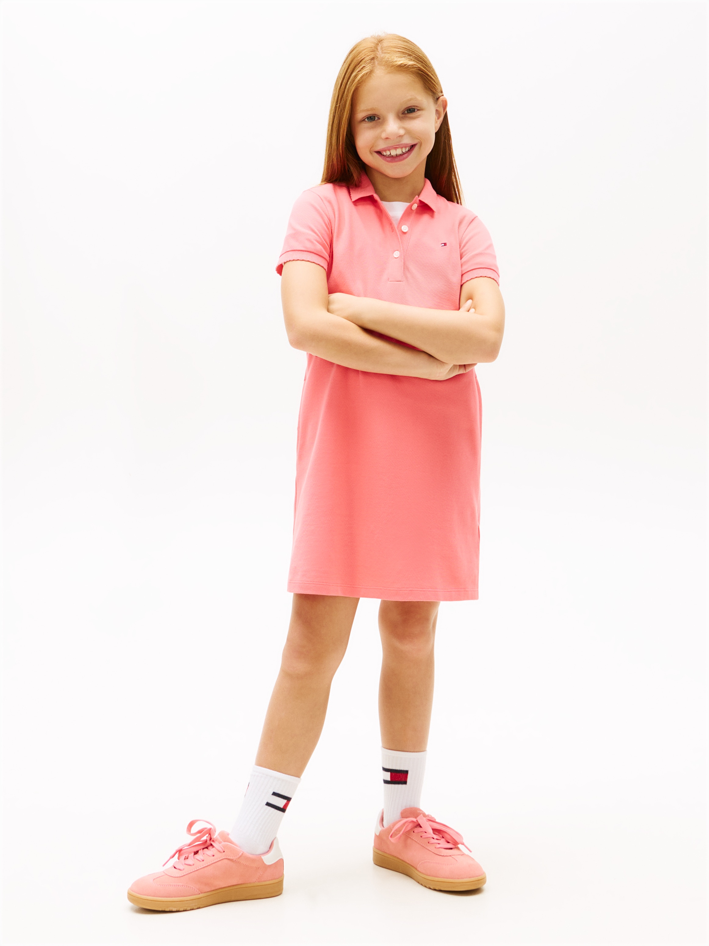 Tommy Hilfiger Polokleid »ESSENTIAL POLO DRESS« Eingrifftaschen Kinder bis 16 Jahre, regular fit