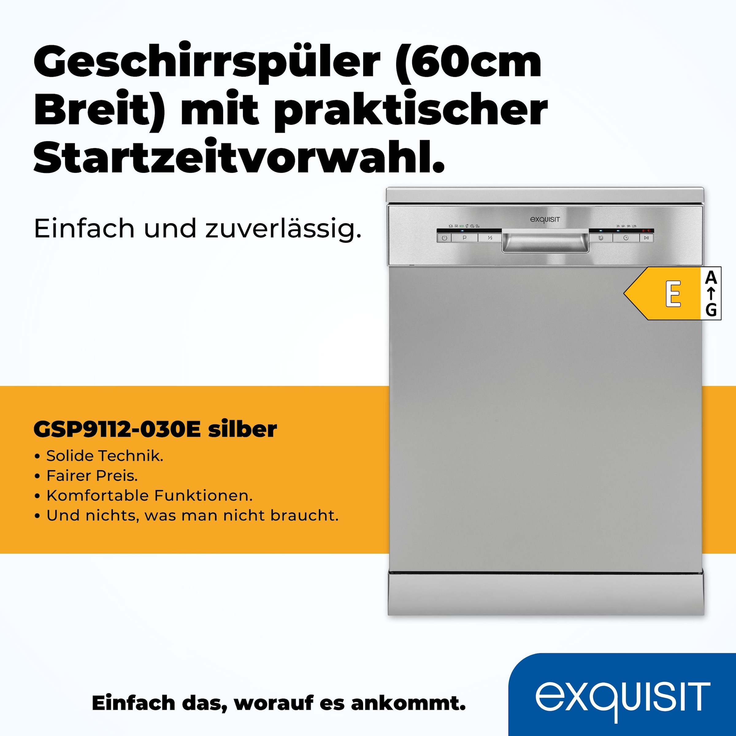 exquisit Standgeschirrspüler »GSP9112-030E«