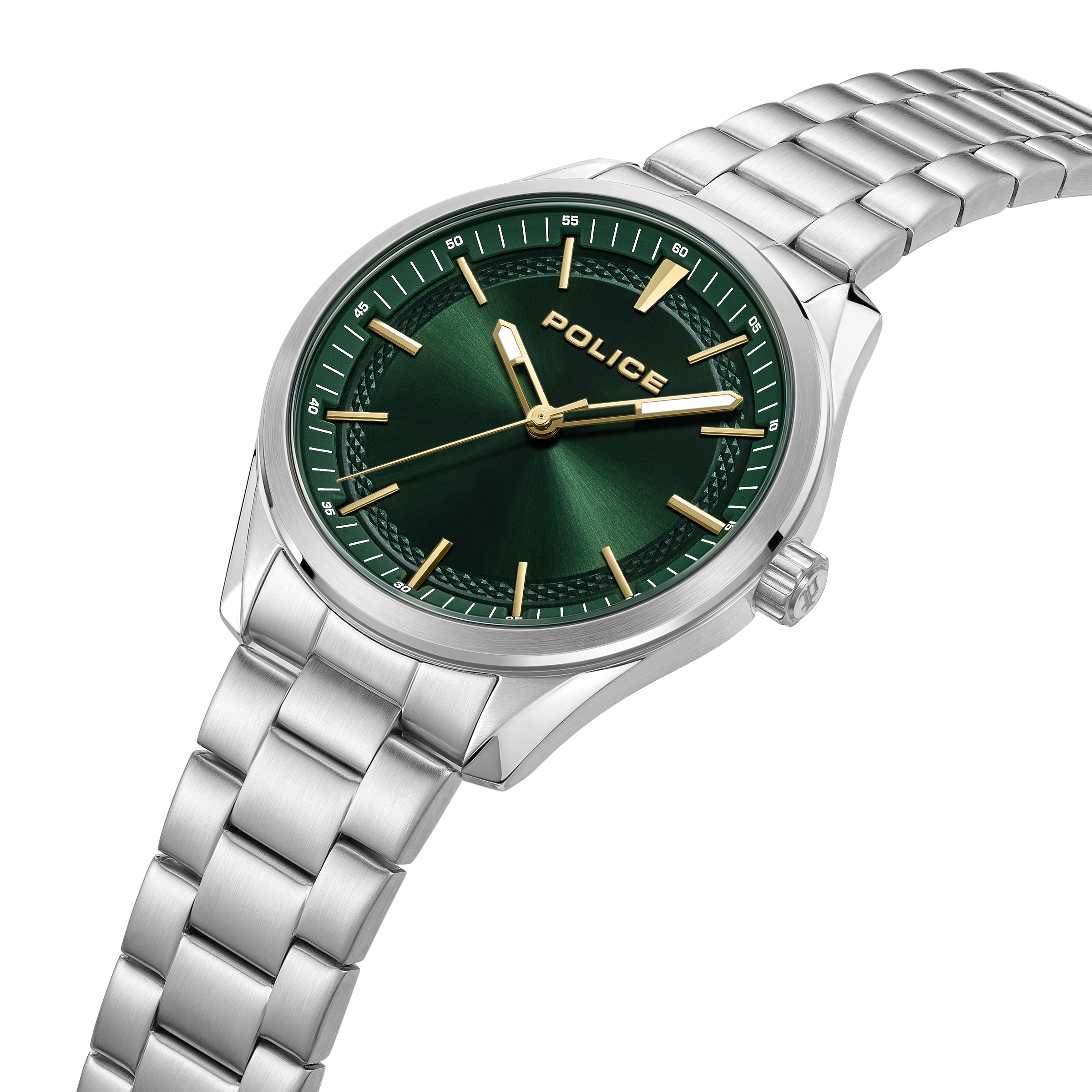 Police Quarzuhr »Grille« Armbanduhr, Herrenuhr, Edelstahlarmband, analog