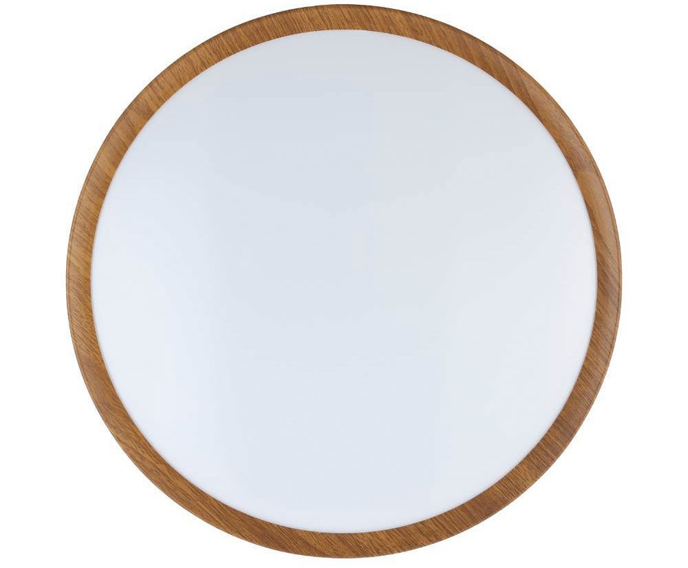 EGLO Deckenleuchte »MUSURITA Deckenlampe, Wohnzimmerlampe, Holz-Optik, Stahl + Kunststoff«, 1 flammig, Leuchtmittel LED-Modul | LED wechselbar, LED Deckenlampe, Wohnzimmer, Schlafzimmer, Küche, Flur, modern, 34x6cm