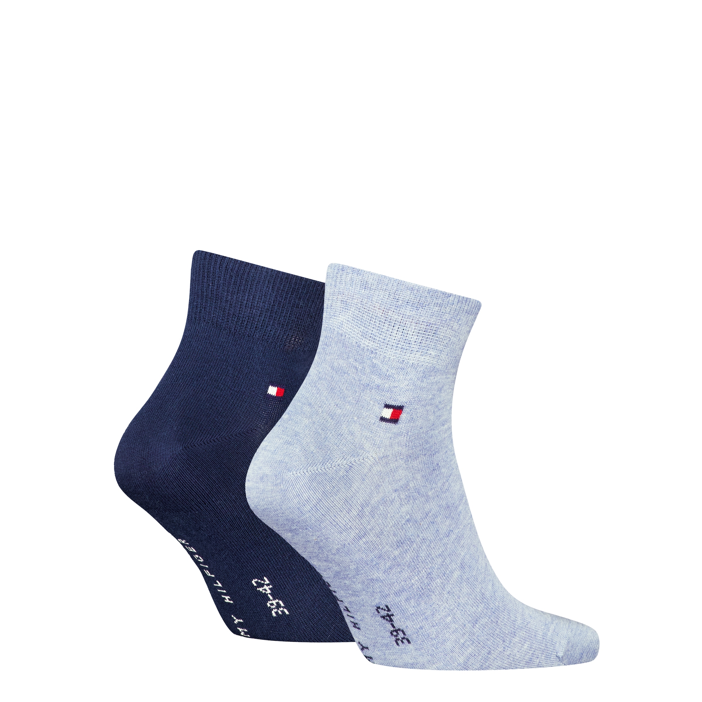 Tommy Hilfiger Kurzsocken »TH MEN QUARTER« 2 Paar,  weicher, elastischer Rippenbund, klassisches Tommy Hilfiger Logo
