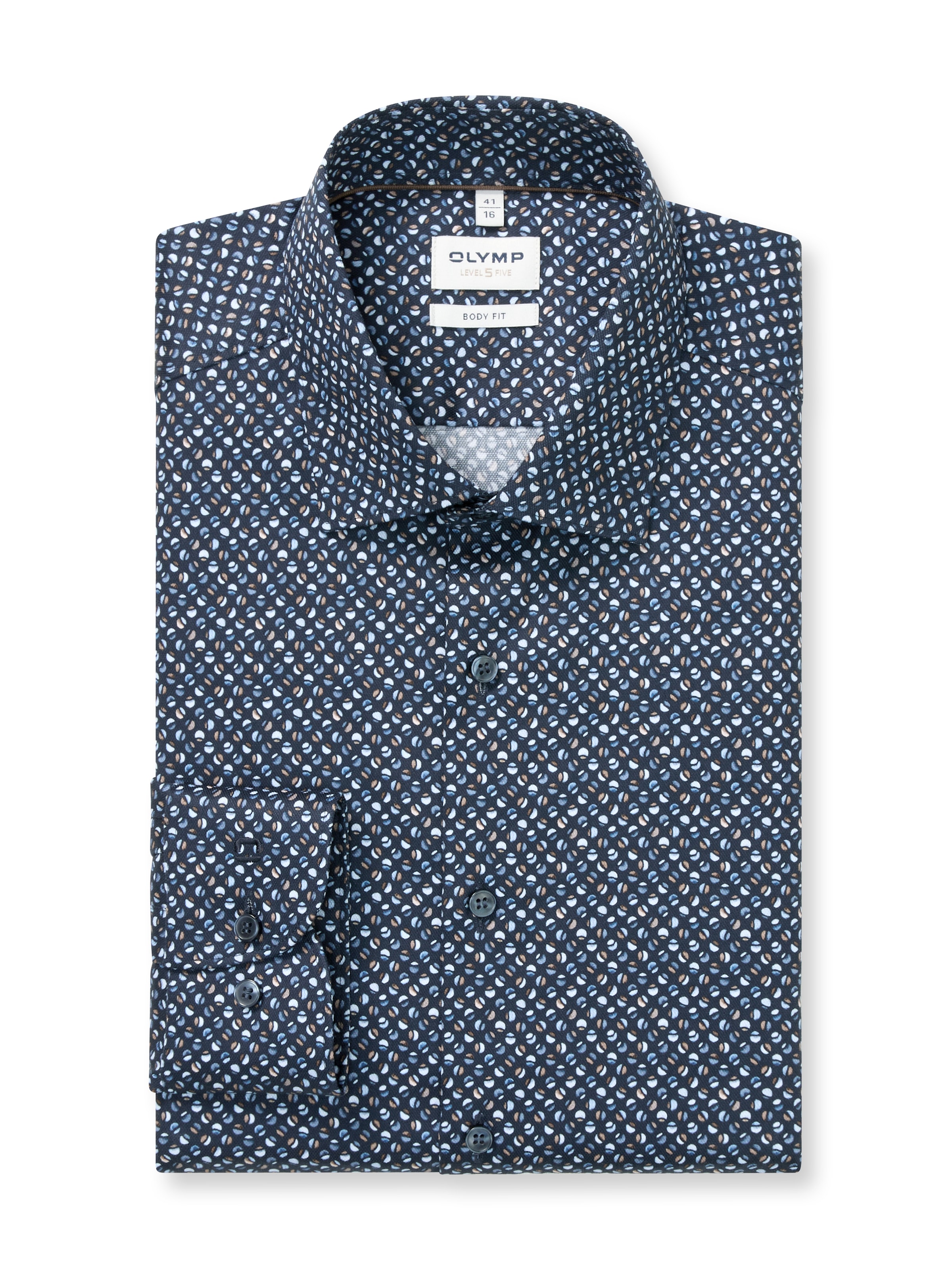 OLYMP Langarmhemd »Level Five« Businesshemd, body fit, Kentkragen, extra langer Arm