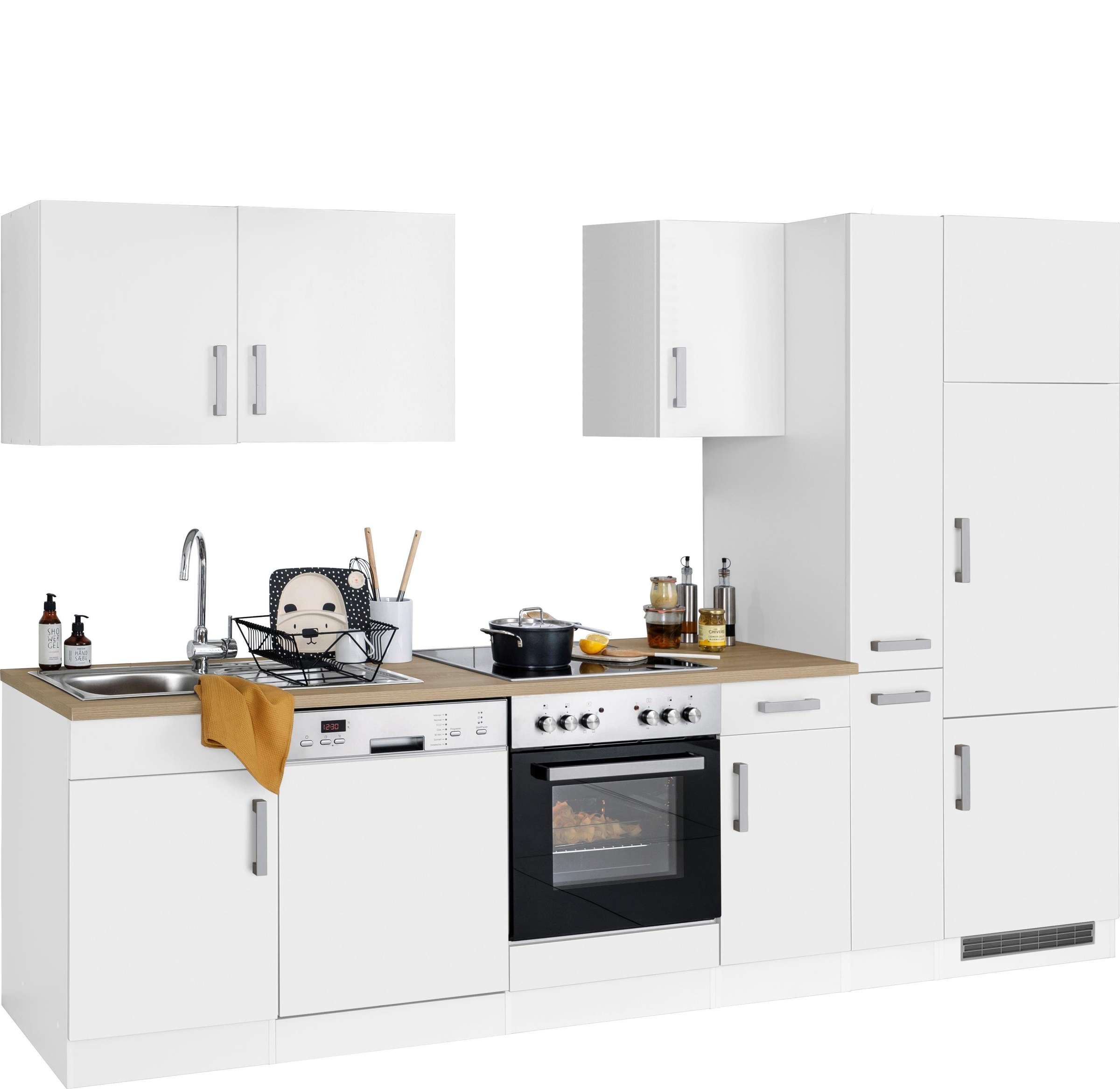 KOCHSTATION Küchenzeile »KS-Gera« Breite 300 cm, wahlweise mit E-Geräten, mit Arbeitsplatte