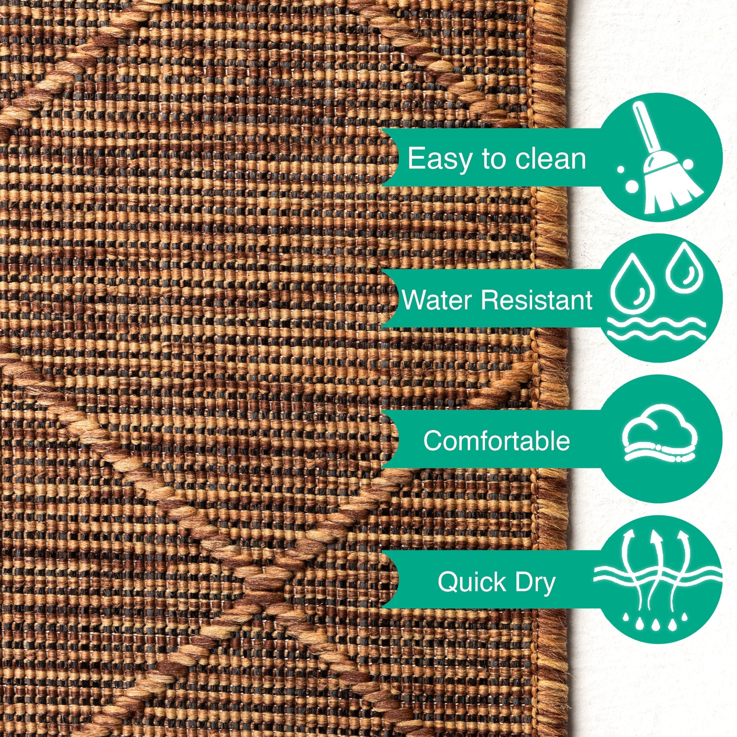 Ayyildiz Teppiche Outdoorteppich »ZAGORA 4512«, rechteckig, 5 mm Höhe, Läufer, Pflegeleicht / Strapazierfähig / In- und Outdoor geeignet