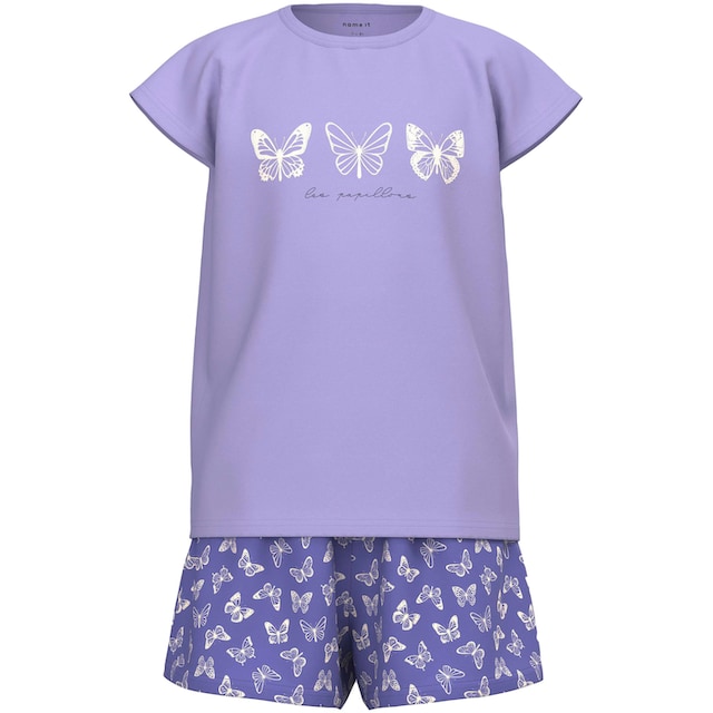 Name It Shorty »NKFNIGHTSET CAP BUTTERFLY NOOS«, (Packung, 2 tlg.), mit  Schmetterling Druck bei OTTO