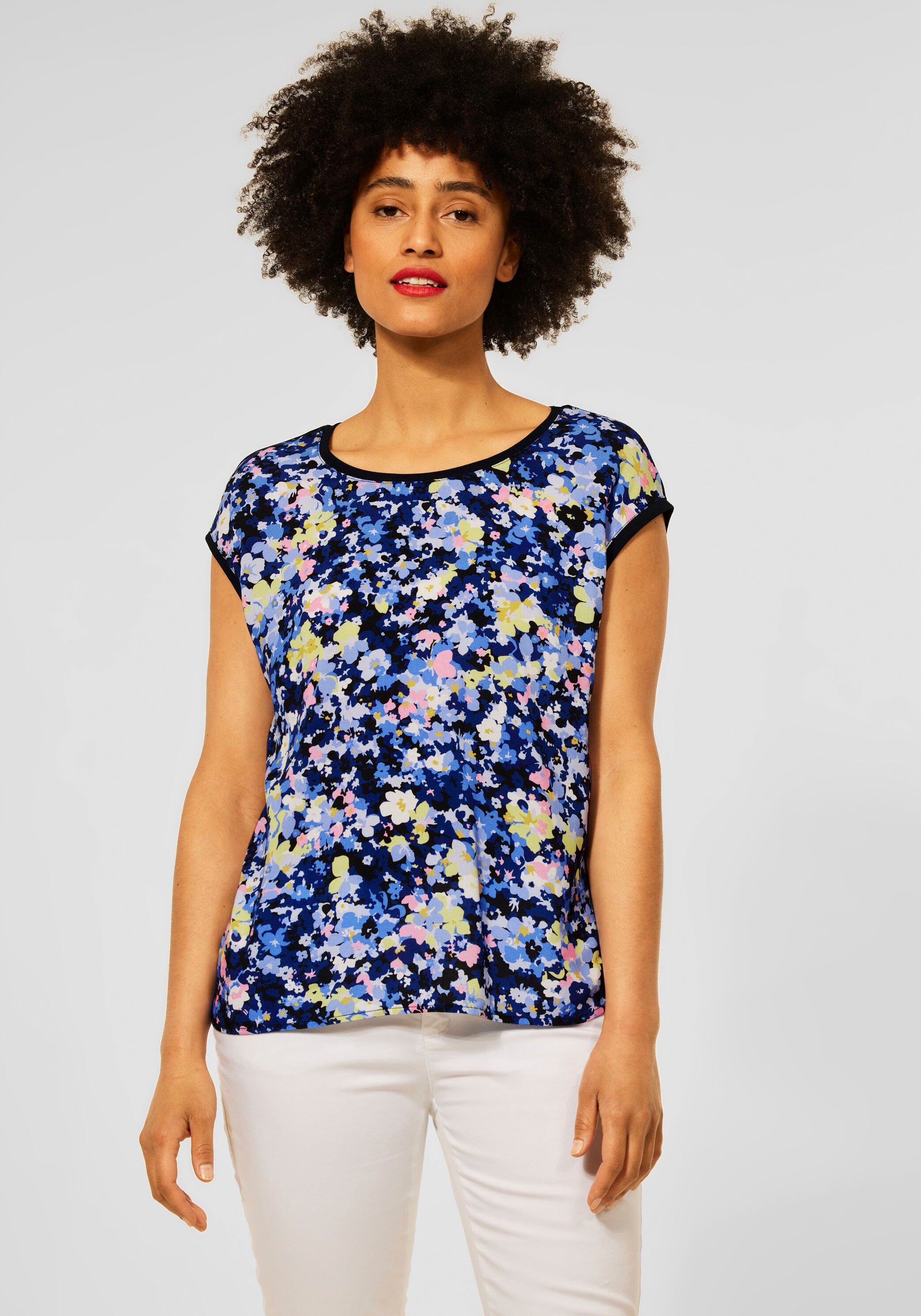 STREET ONE Shirttop, mit unifarbener Rückseite