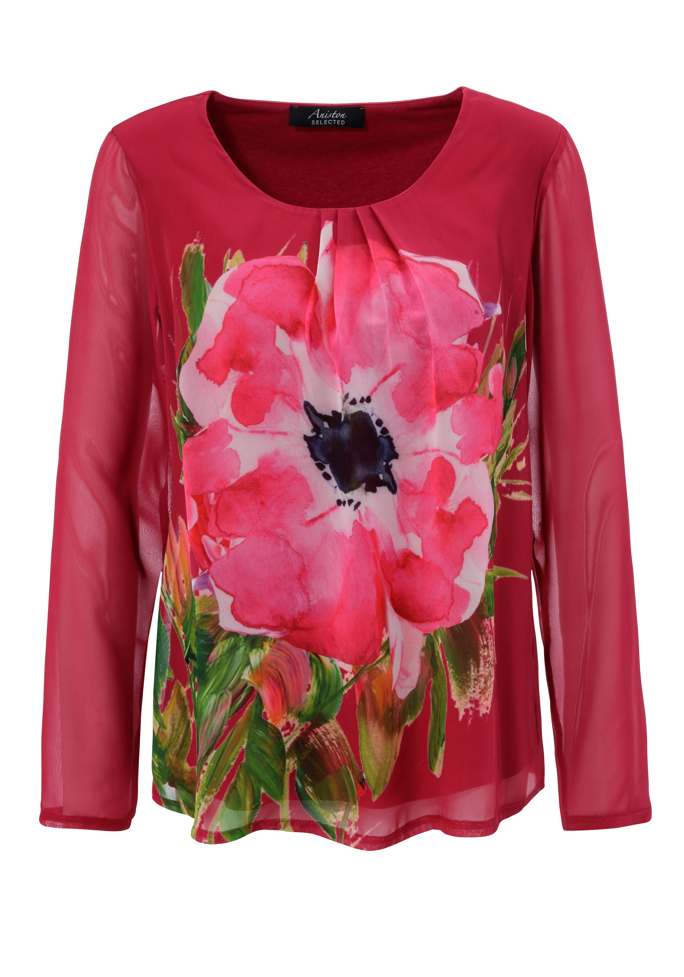 Aniston SELECTED Schlupfbluse, mit blickdichtem Jerseyfutter - NEUE KOLLEKTION