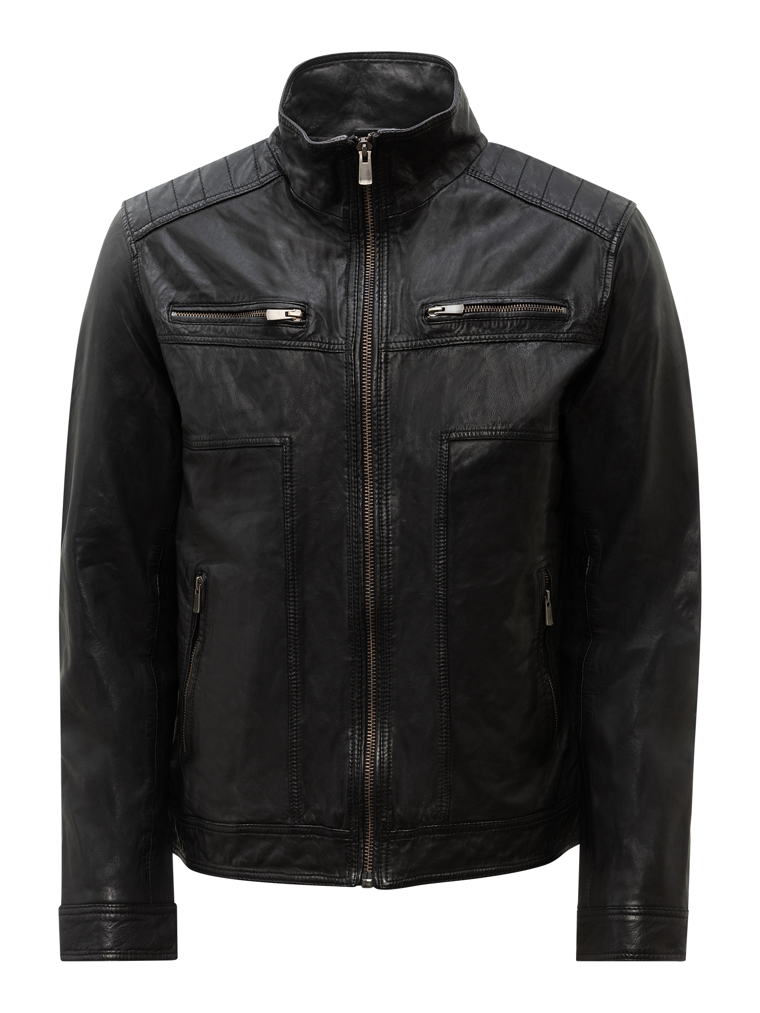 RICANO Bikerjacke »Lederjacke Albert« ohne Kapuze Handgefertigt aus echtem Leder