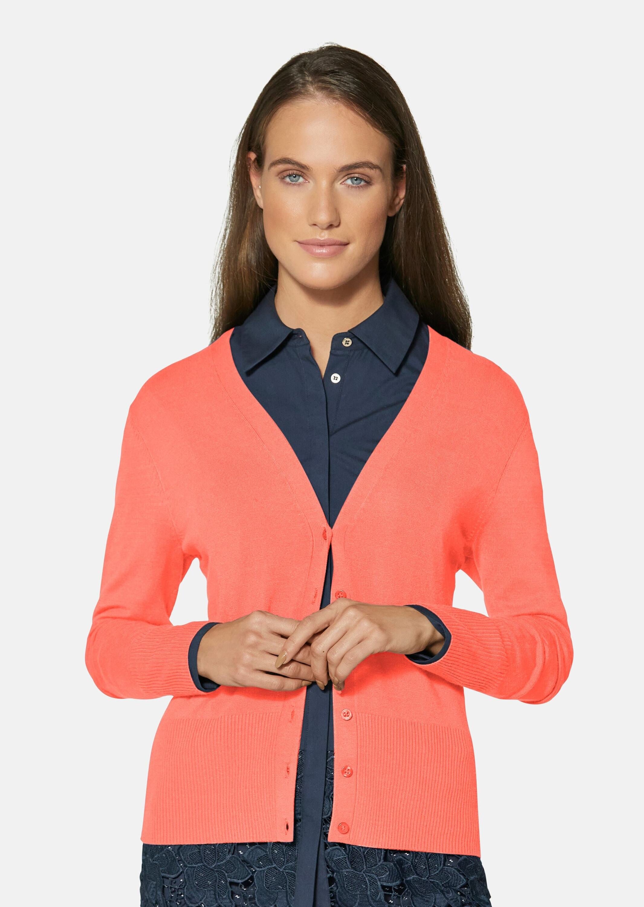 MADELEINE Strickjacke »Strickjacke Eleganter Viskose-Cardigan mit Knopfleiste«
