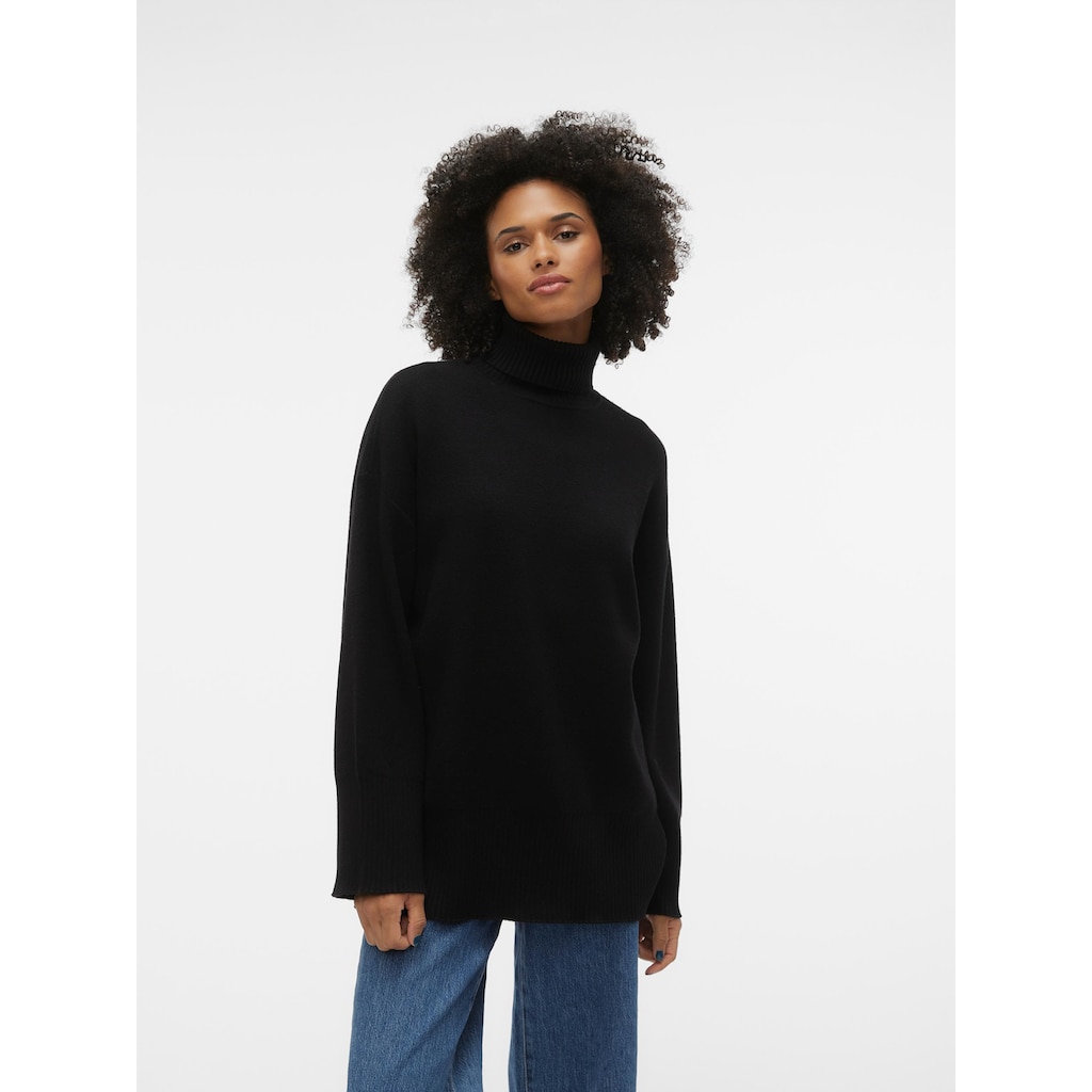 Vero Moda Rollkragenpullover »VMGOLDNEEDLE WIDE LS LONG ROLLNECK PULL.«