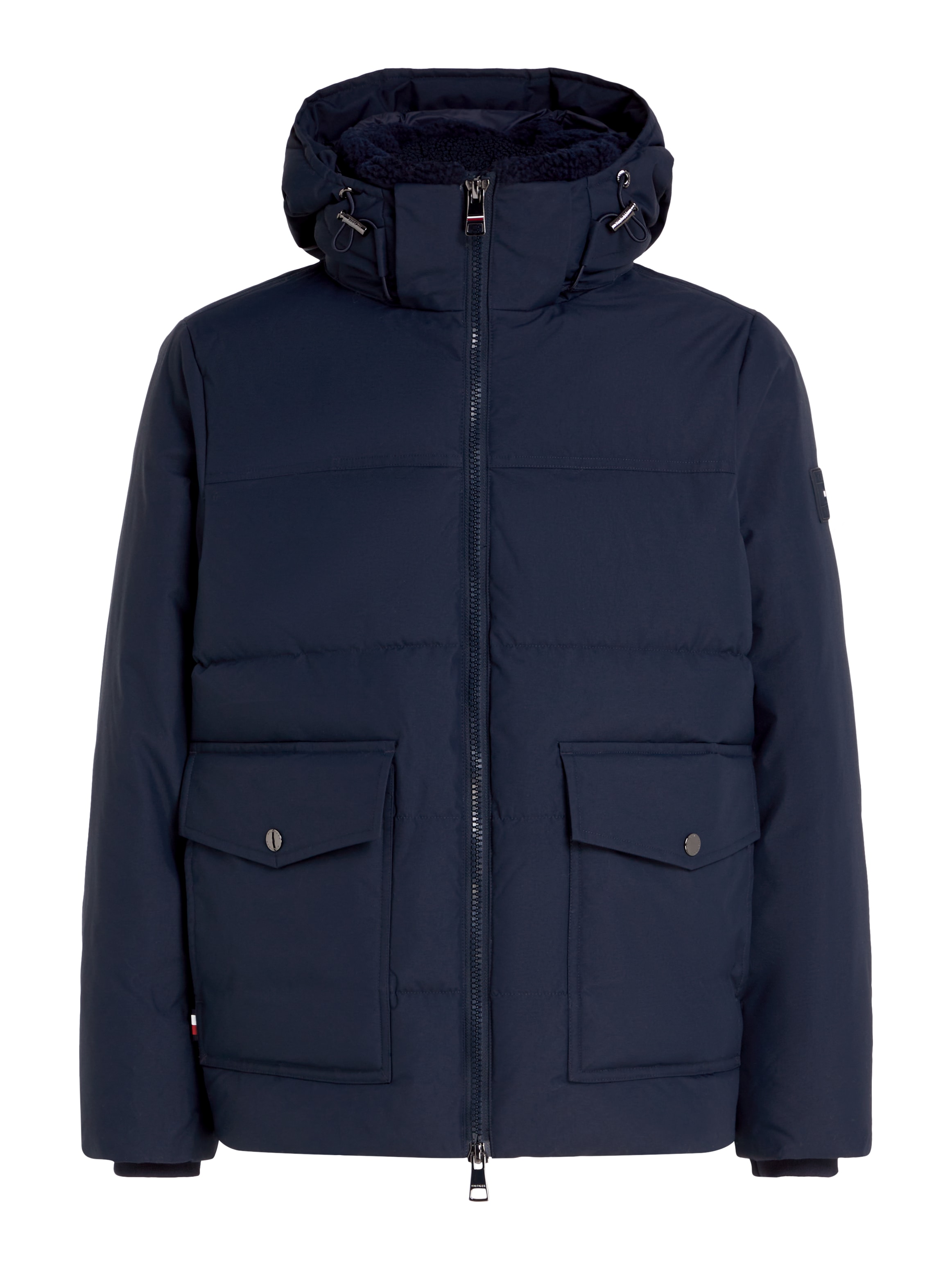 Tommy Hilfiger Parka »ROCKIE UTILITY HOODED JACKET«, mit Kapuze, Abnehmbare Kapuze mit Kordelzug, 2-Wege-Reißverschluss