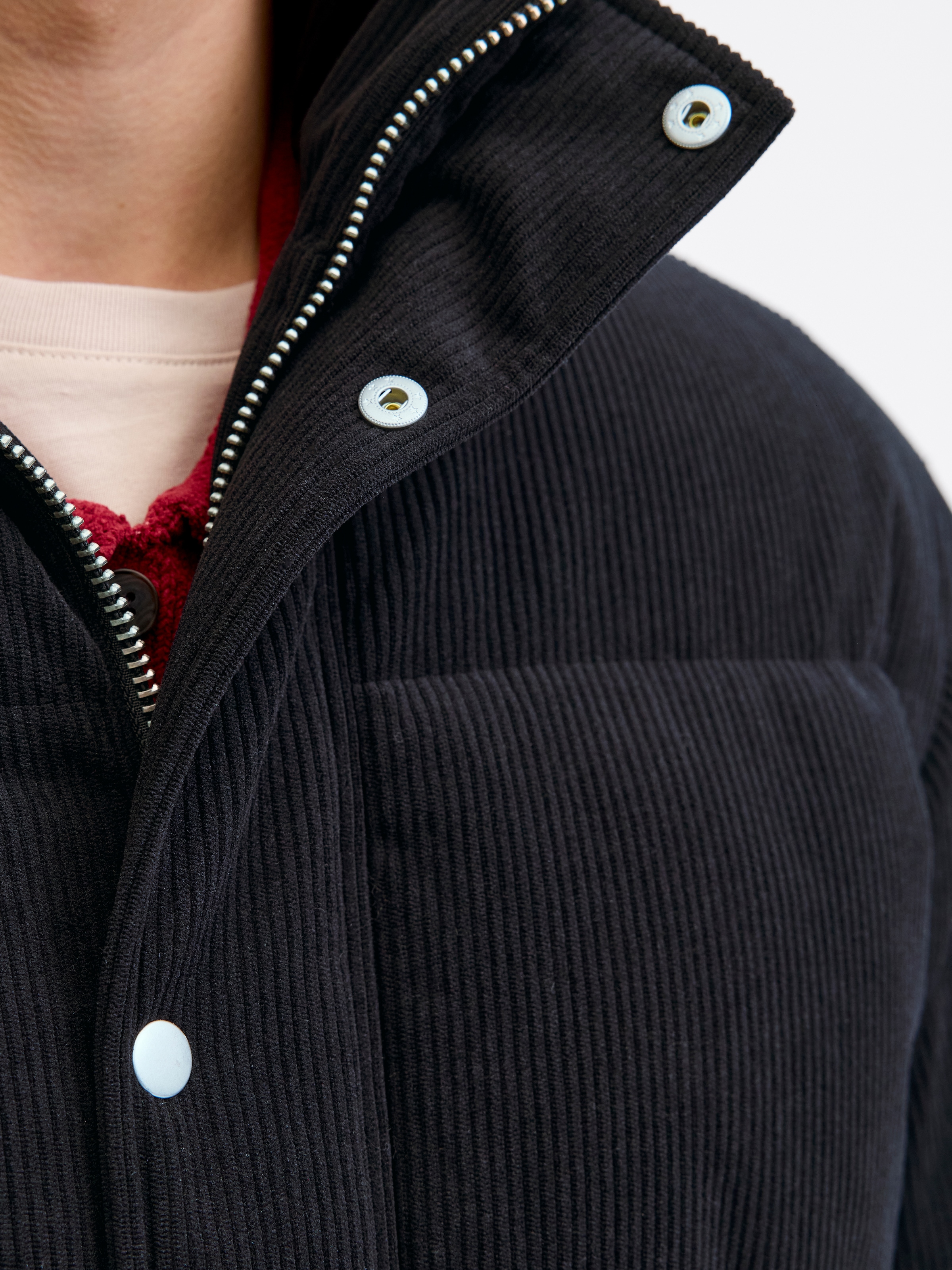 Jack & Jones Steppjacke »JORGREENE CORDUROY PUFFER JACKET« ohne Kapuze