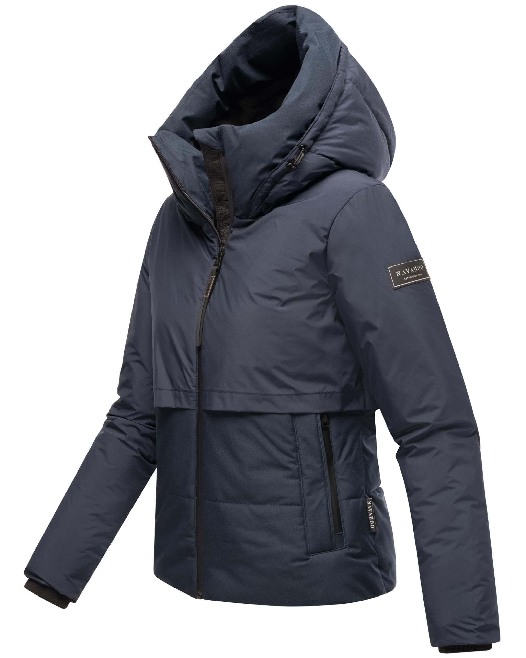 Navahoo Steppjacke »Steppjacke Liebesküken XIV«, mit Kapuze, modische Damen Winterjacke mit Fleece-Innenfutter