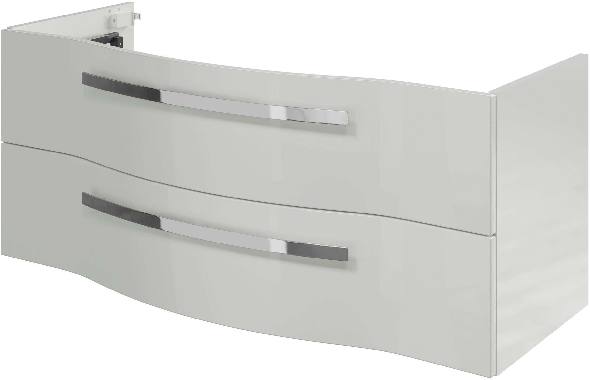 Saphir Badmöbel-Set »Serie 4005, vormontiert, Glaswaschbecken, Spiegelschrank«, (Set, 6 St.), Badezimmer-Set mit Unterschrank, Hängeschrank, Hochschrank, Türdämpfer