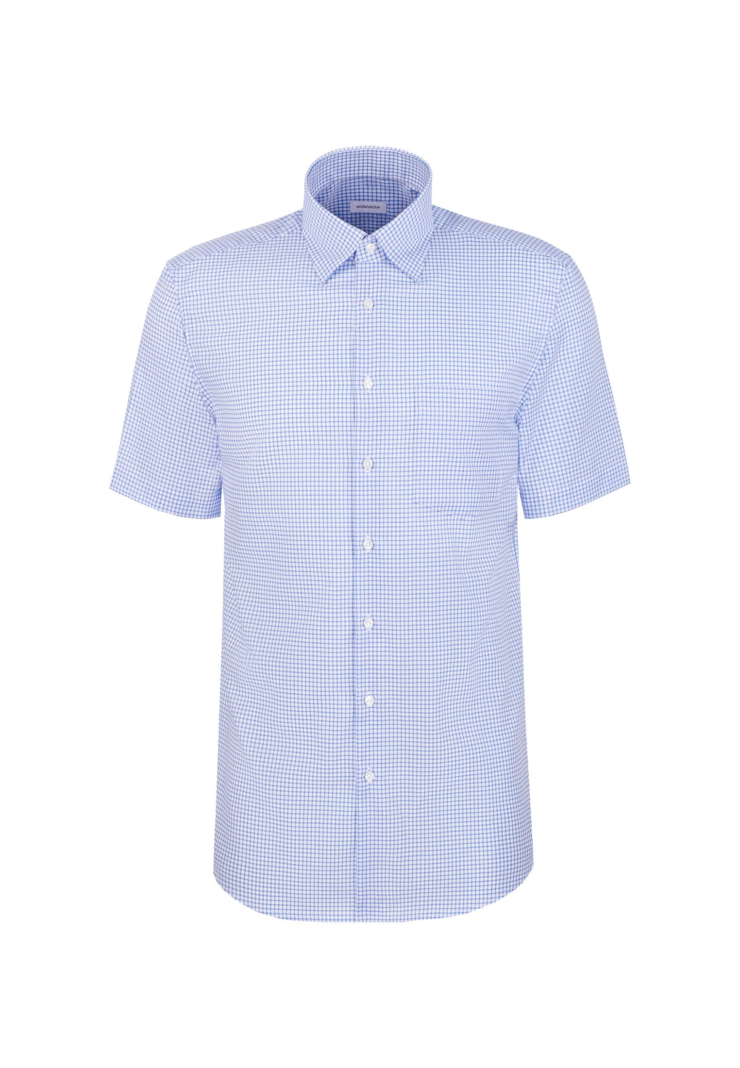 seidensticker Businesshemd »Schwarze Rose« Regular 1/2 Covered-Button-Down-Kragen Karo