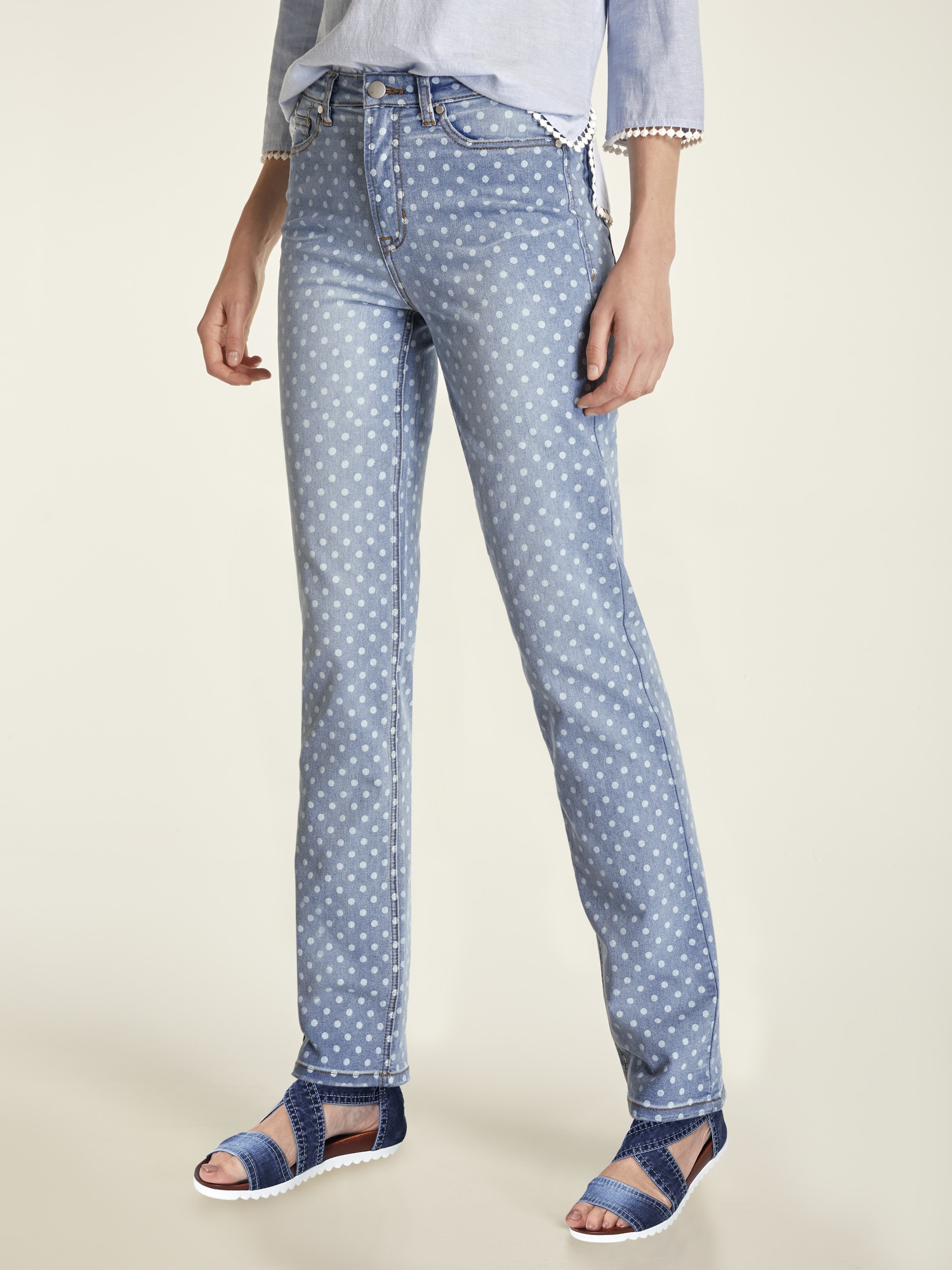 LINEA TESINI by Heine 5-Pocket-Jeans, mit Tupfen