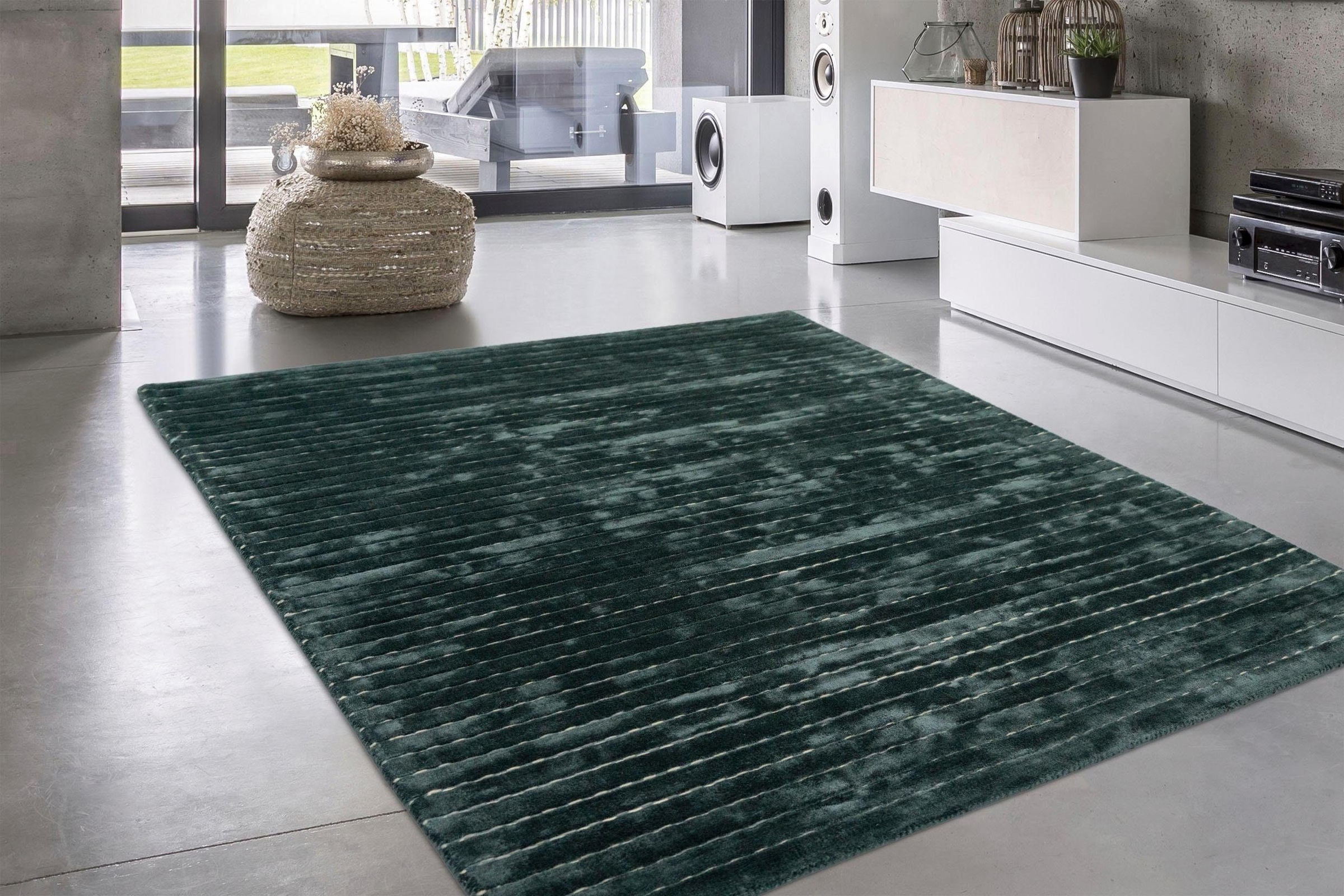 calo-deluxe Teppich »Scorpius 115«, rechteckig, 12 mm Höhe, Hoch-Tief-Struktur, Wohnzimmer