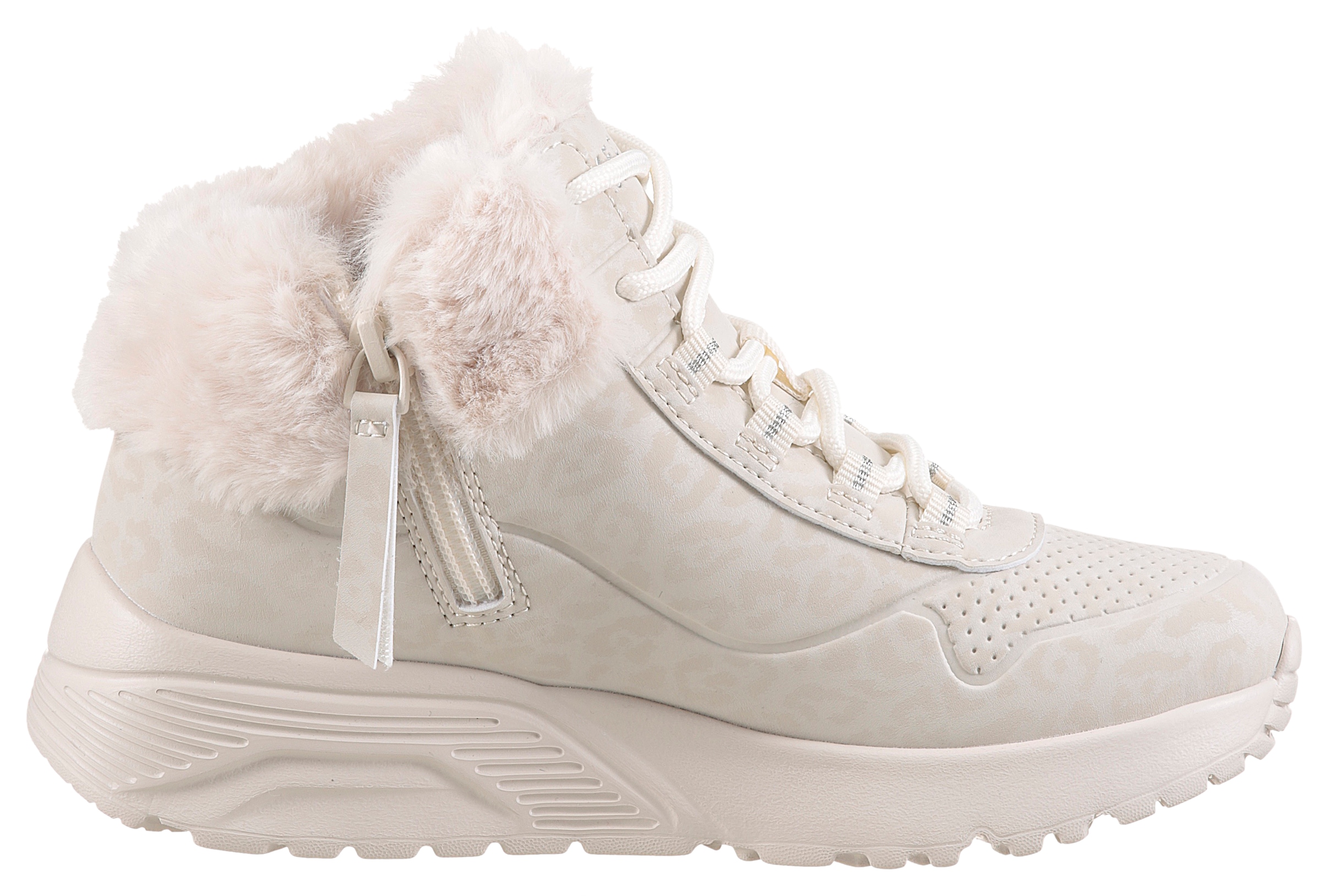 Skechers Winterboots »UNO LITE«, Schnürboots mit Reißverschluss, Größenschablone zum Download