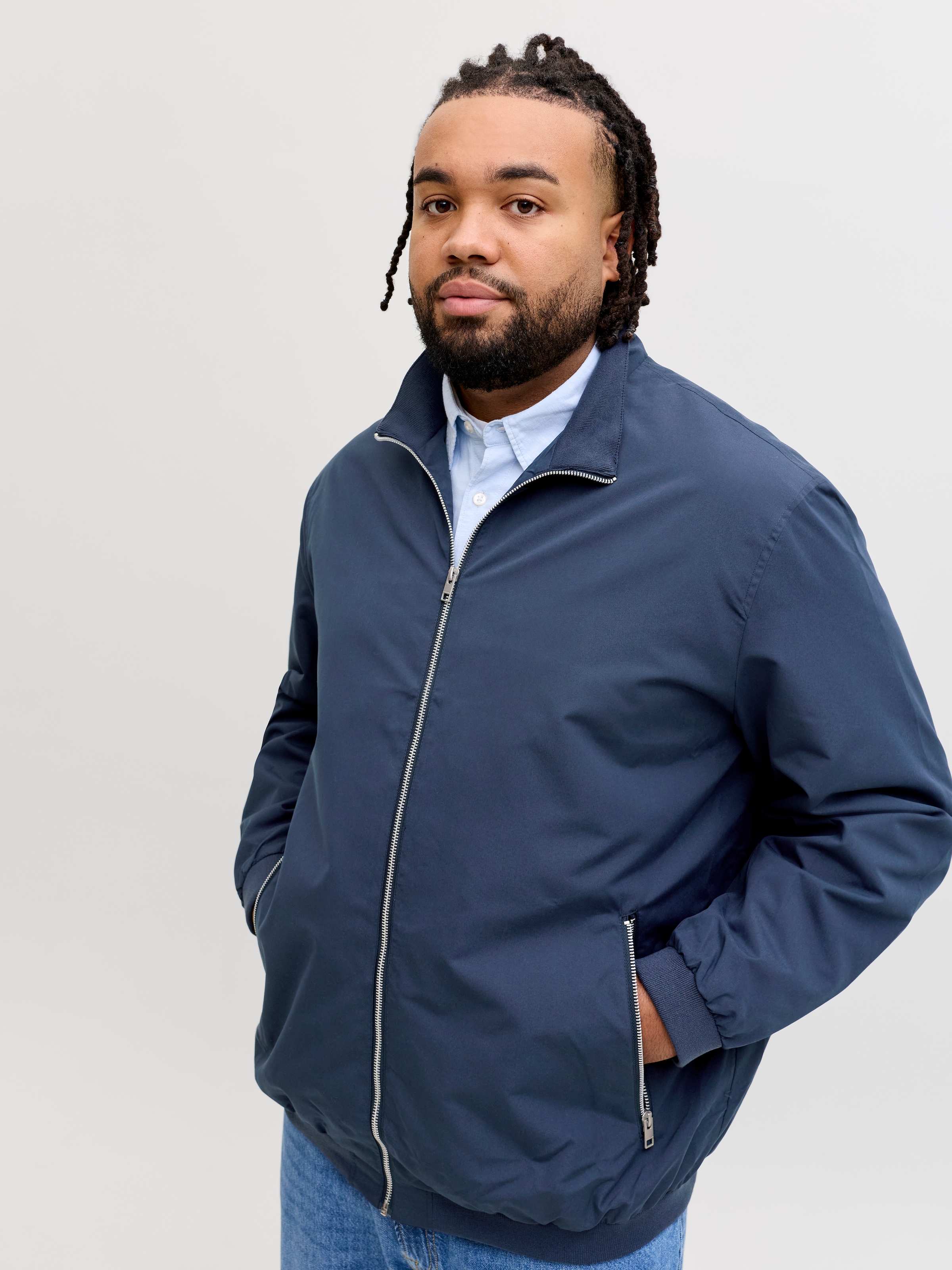 Jack & Jones PlusSize Blouson »JJERUSH HARRINGTON BOMBER NOOS PLS« Kunstfaser, regular fit