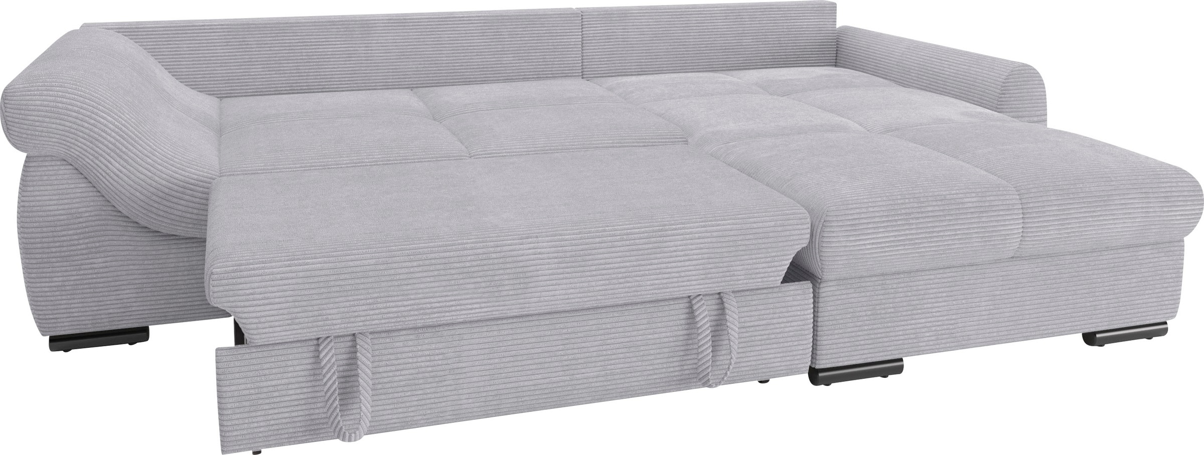 Mr. Couch Ecksofa »Livorno DuraFlex L-Form«, inkl. Hochschläfer-Bettauszug, XL-Bettkasten weiß beschichtet