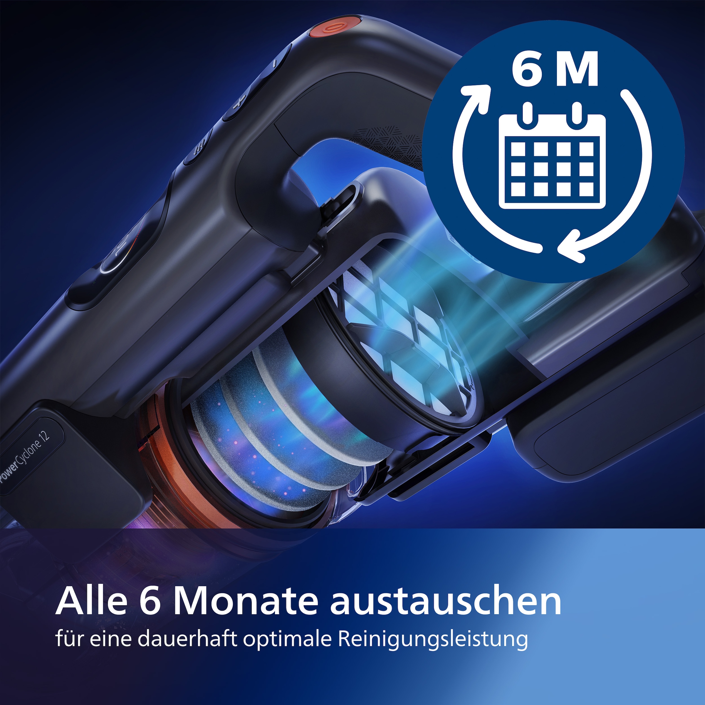 Philips Ersatzfilter »XV1681/01 Philips Cordless VC 7000 & 8000 Series«, (Set, 2 tlg.), alle 6 Monate austauschbar