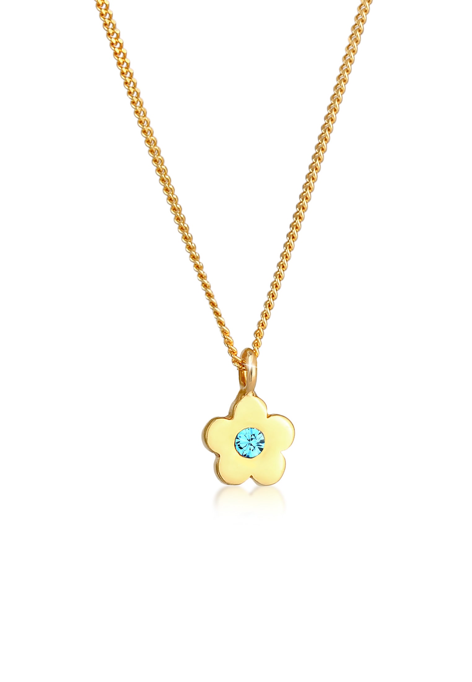Elli Kette ohne Anhänger »Halskette Kinder Blume Kristalle 925 Silber«