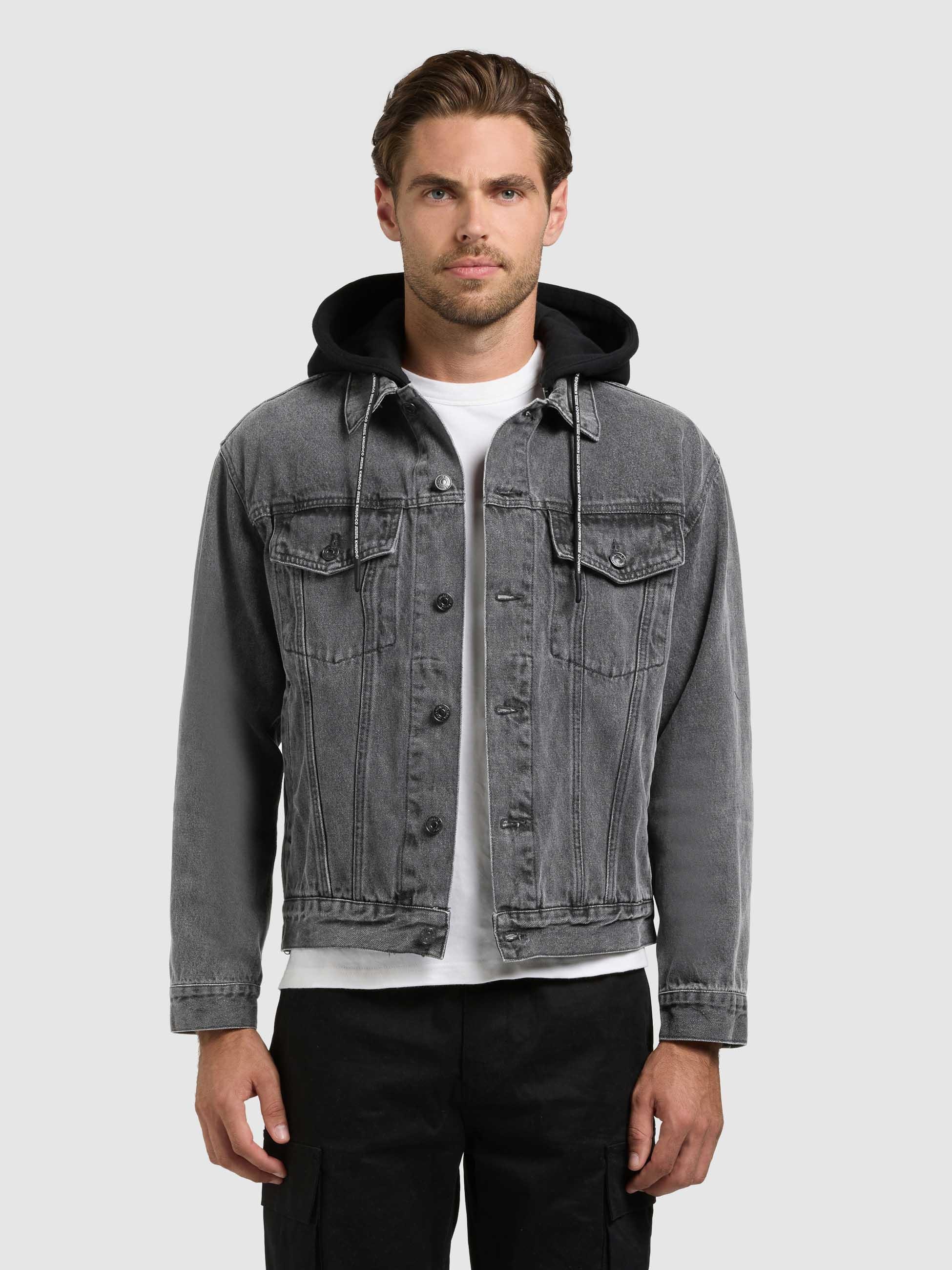 khujo Jeansjacke »Jeansjacke Jokin« mit Kapuze Herren Denim-Jacke mit Sweat-Kapuze