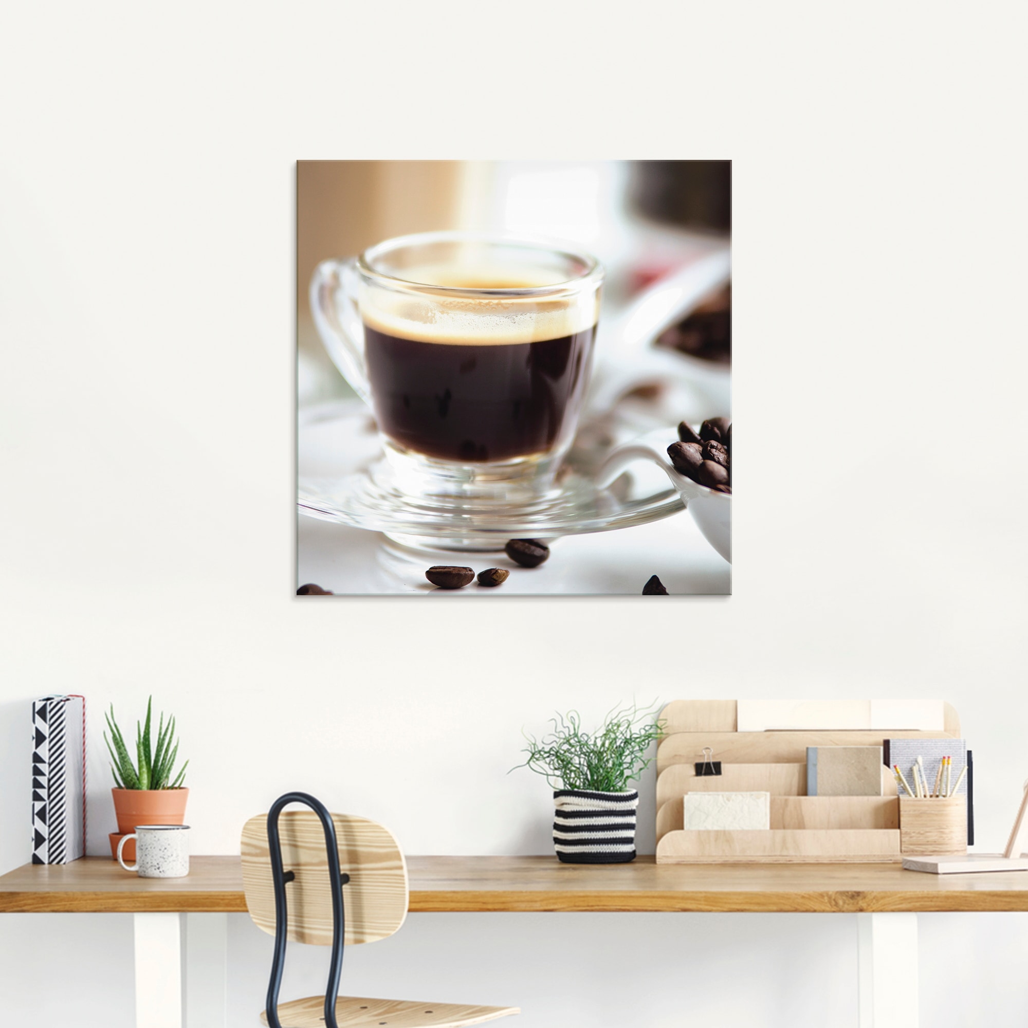 Artland Glasbild »Frischer Espresso Genuss«, Getränke, (1 St.), in verschiedenen Größen