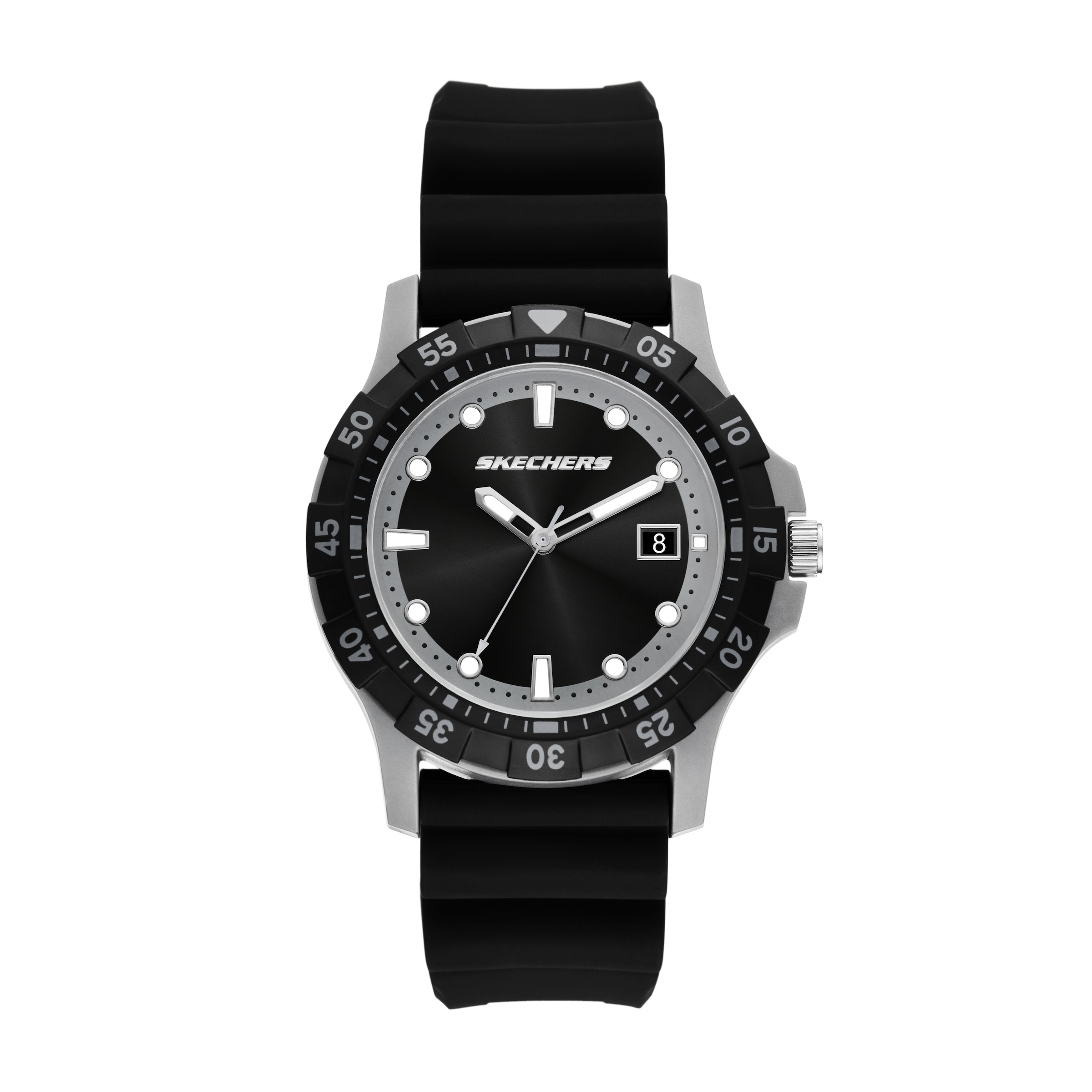 Skechers Quarzuhr »Glen Oaks« Armbanduhr, Herrenuhr, Silikonarmband, analog, Tag