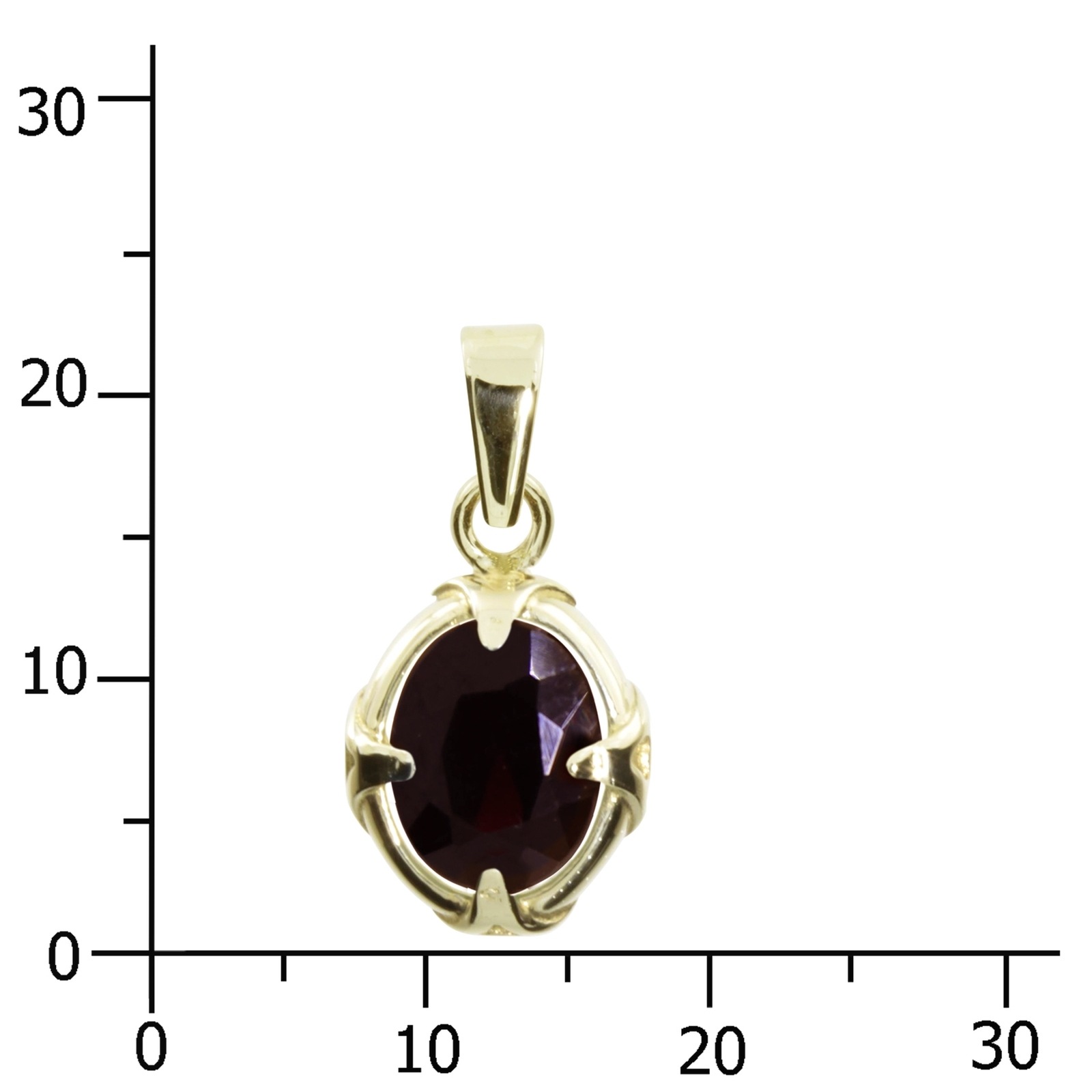 OSTSEE-SCHMUCK Kettenanhänger »- Winola 9x7 - Gold 333/000 - Granat«