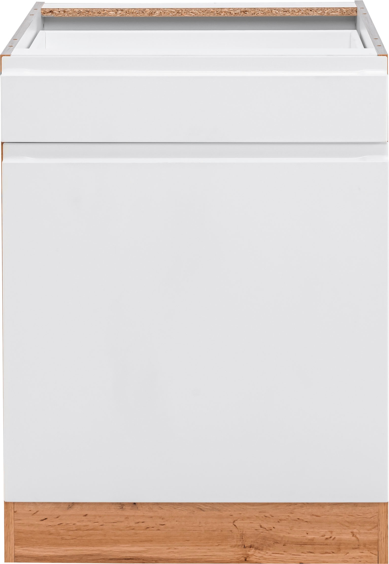 KOCHSTATION Unterschrank »KS-Bruneck« >>Bruneck<< 60 cm breit, für viel Stauraum, hochwertige MDF-Fronten