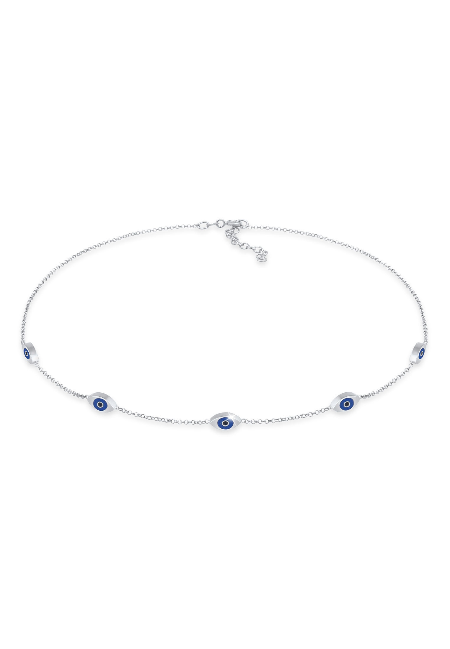 Elli Choker »Halskette Choker Evil Eye Emaille 925 Silber«